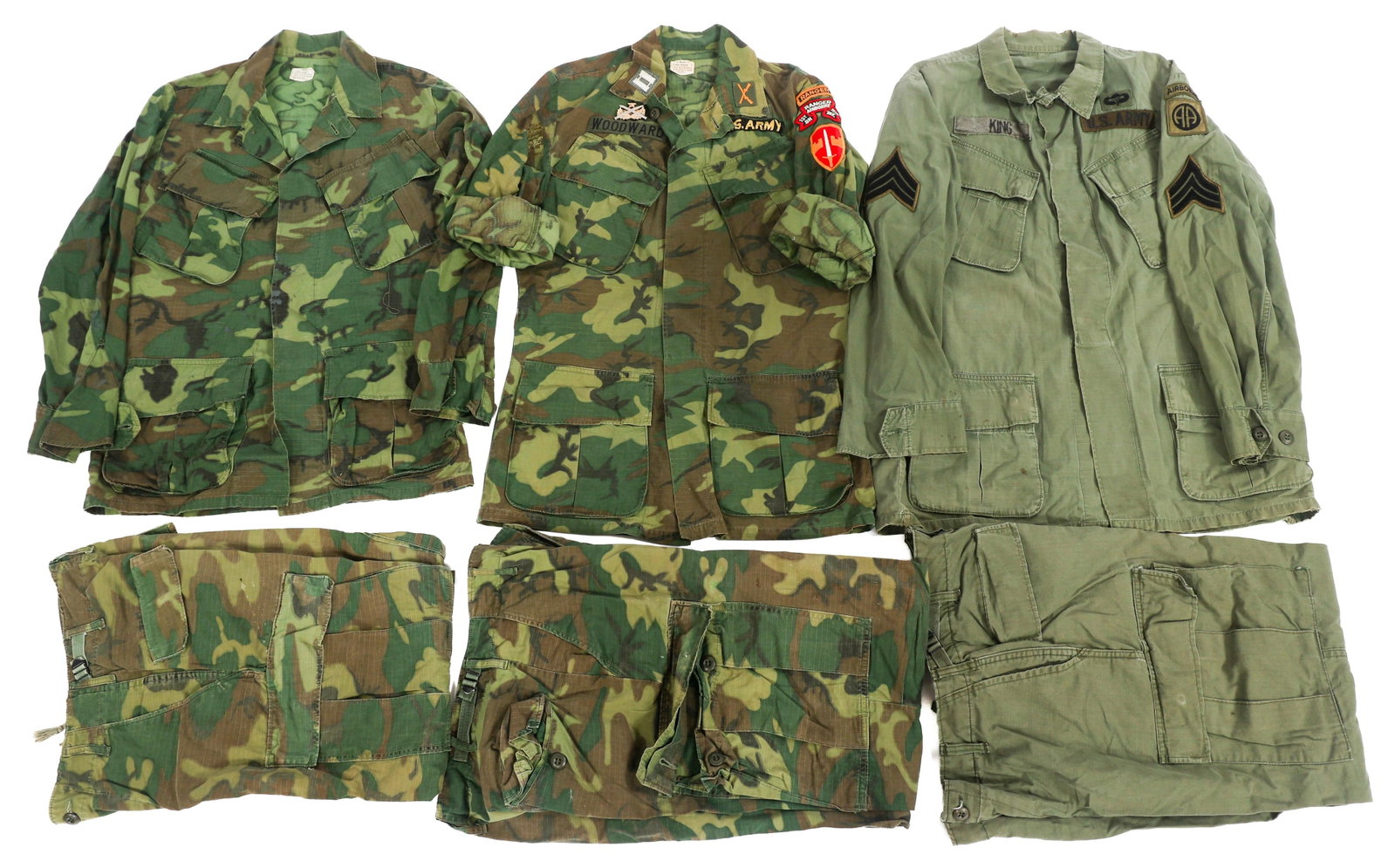 VIETNAM WAR US ARMY OG-107 & ERDL JUNGLE UNIFORMS (1 of 17)