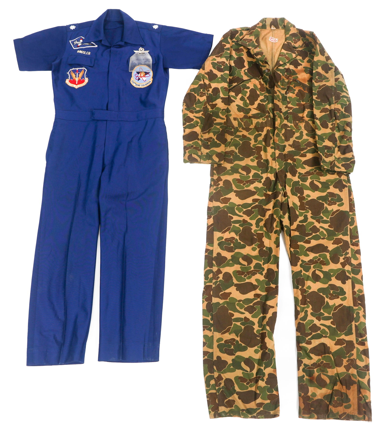 VIETNAM WAR USAF BLUE PARTY SUIT & CAMO COVERALLS (1 of 12)