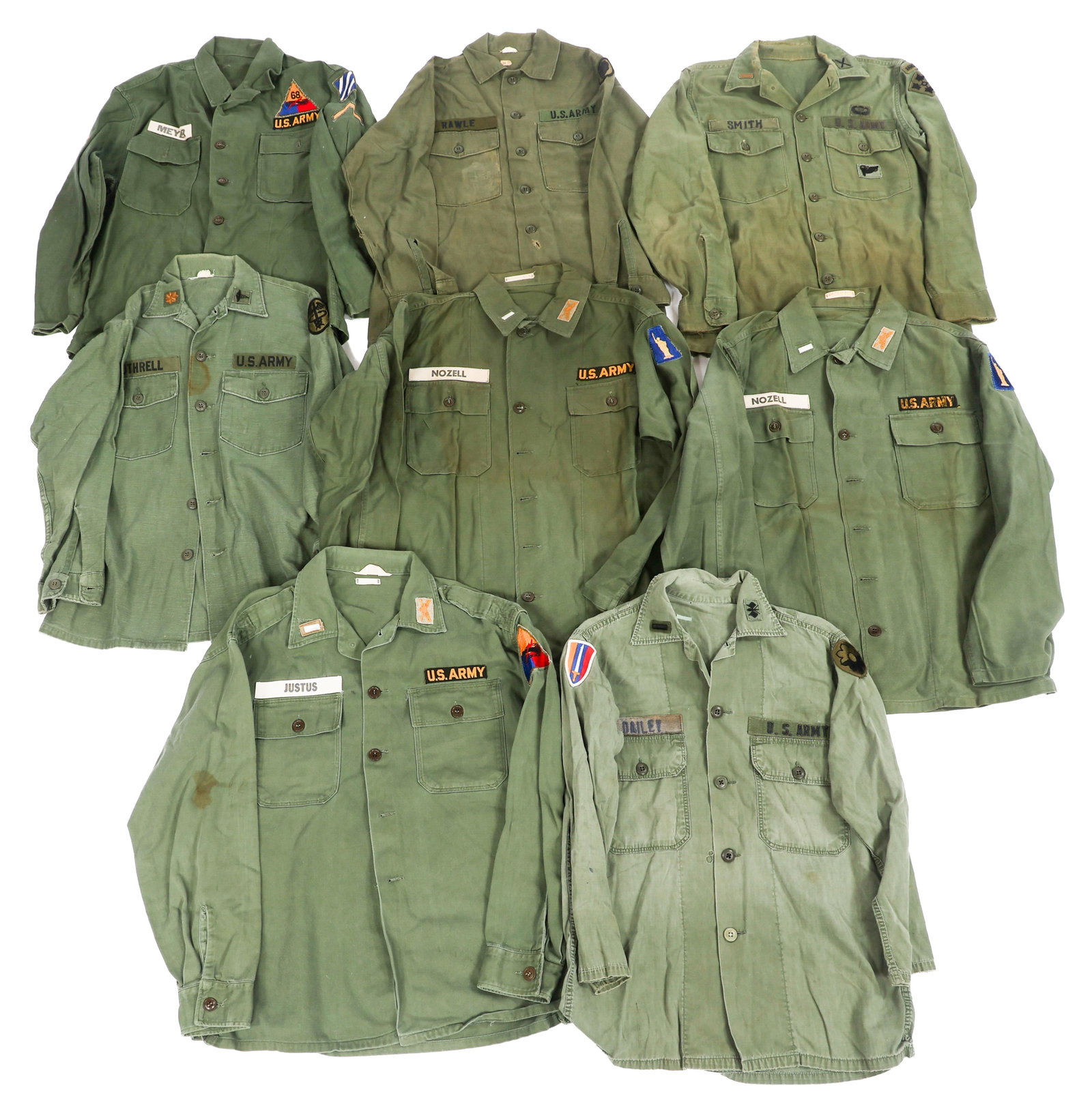 VIETNAM WAR US ARMY OG-107 UTILITY SHIRTS (1 of 18)