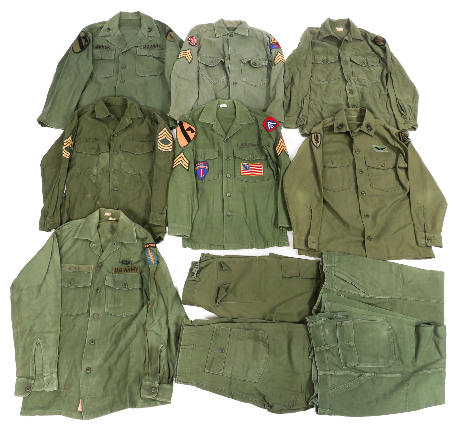 VIETNAM WAR US ARMY OG-107 UTILITY SHIRTS & PANTS (1 of 20)