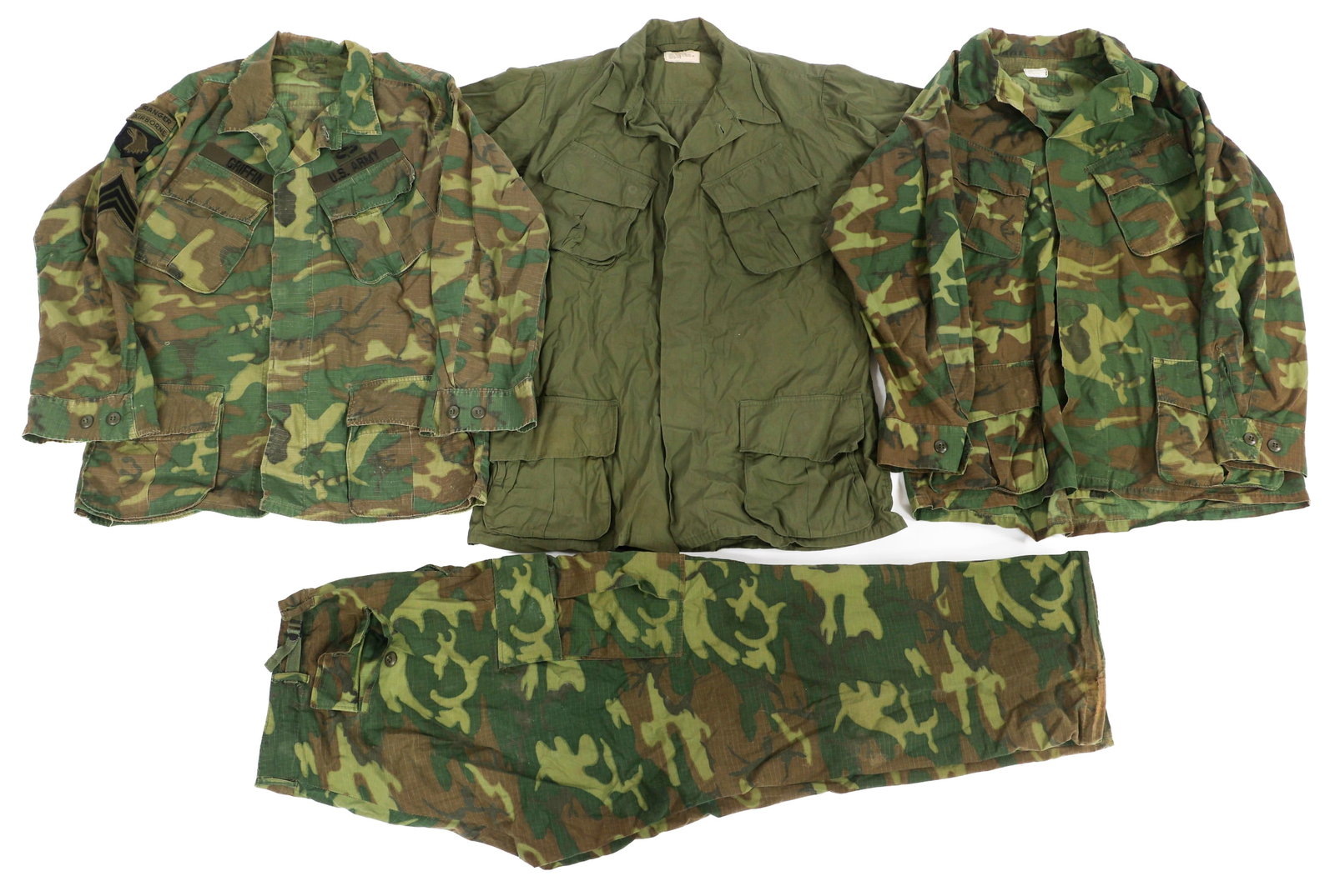 VIETNAM WAR US ARMY RANGER JUNGLE JACKETS & PANTS (1 of 14)