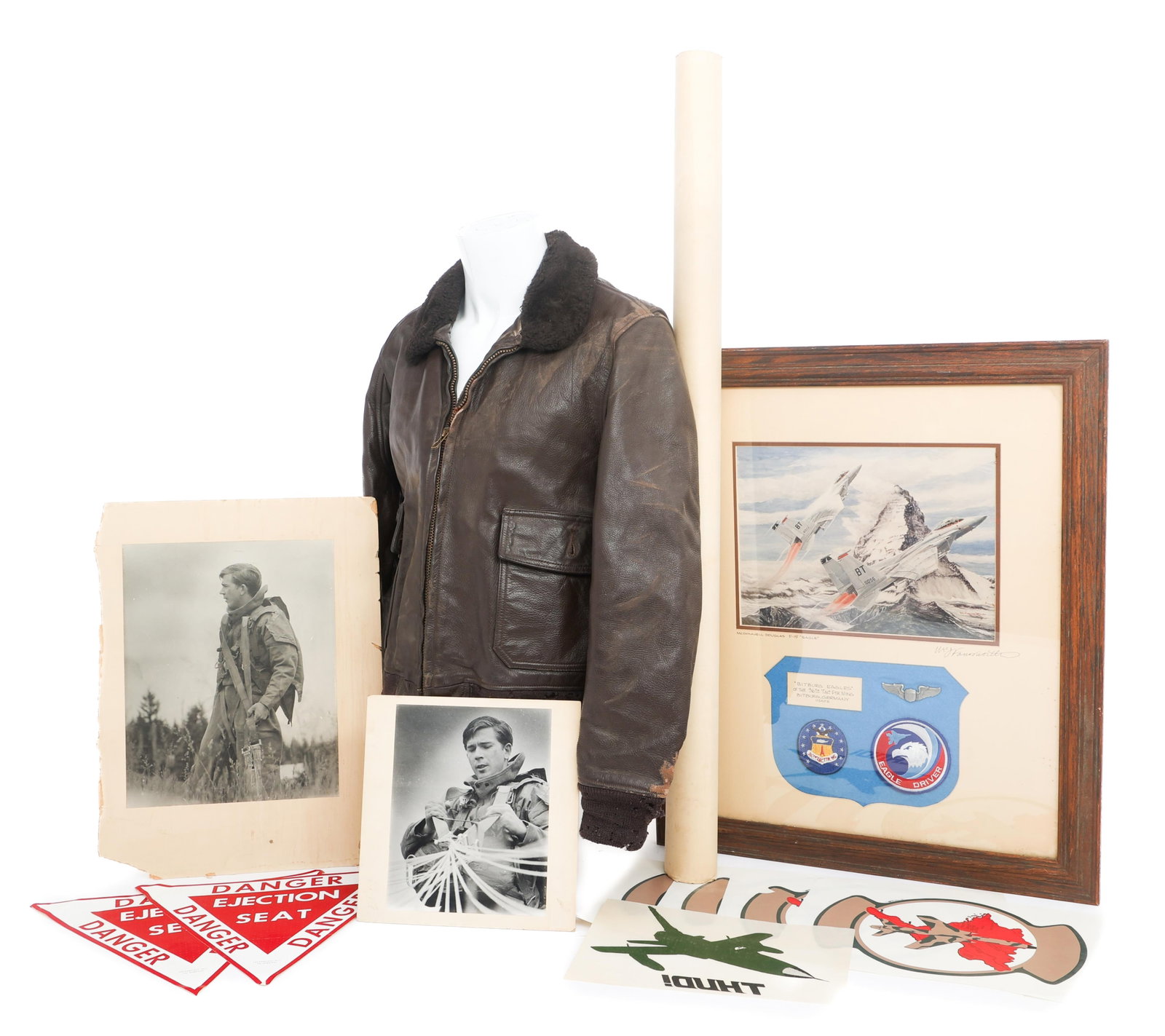 WWII - COLD WAR USAF G-1 FLIGHT JACKET & JET ART (1 of 20)