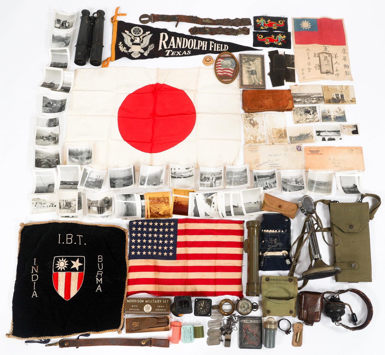WWI - COLD WAR US & WORLD MILITARY BONANZA: WWI - COLD WAR US & WORLD MILITARY BONANZA WWI to Cold War US & World Military Bonanza. Includes Korean War photo negatives, WWII US Occupation Zone cigarette case, British Commonwealth cap badges