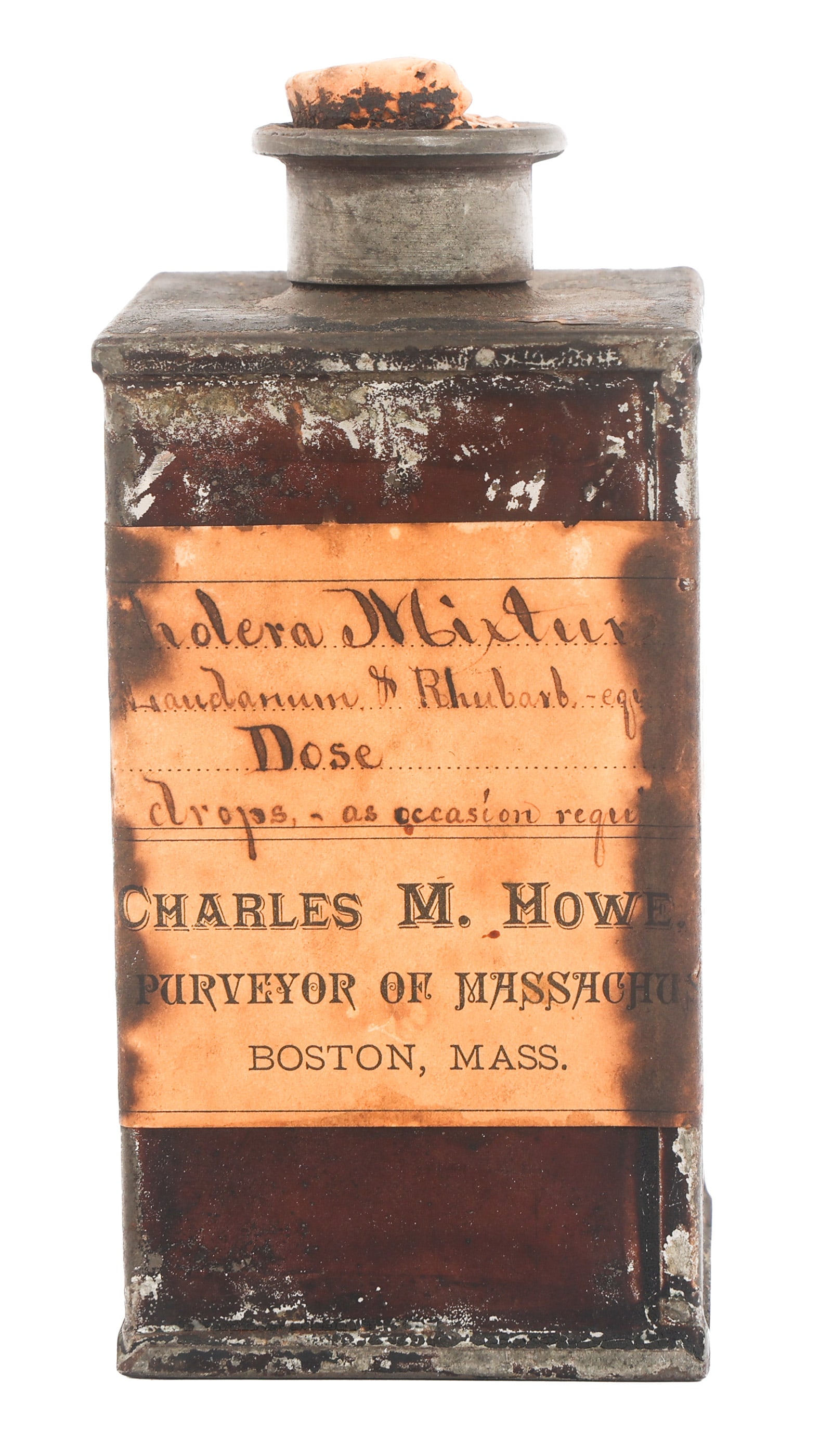 CIVIL WAR UNION MEDICAL DEPT CHOLERA MIXTURE TIN (1 of 7)