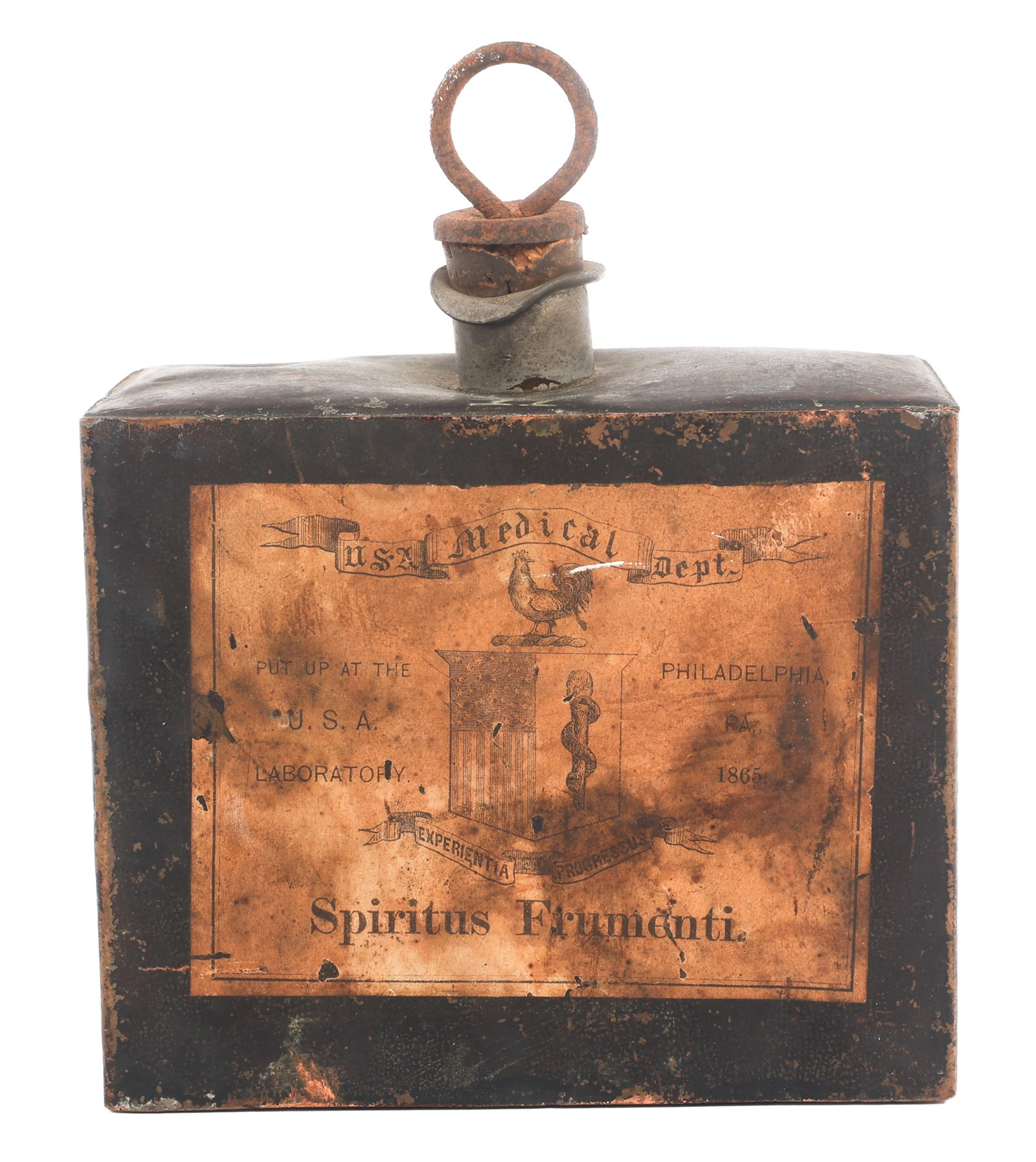 CIVIL WAR UNION MEDICAL DEPT WHISKEY TIN (1 of 7)