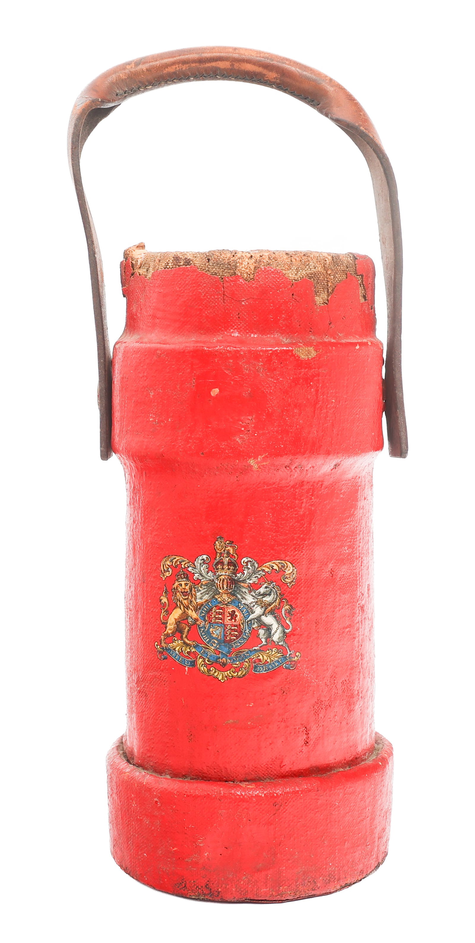 WWI BRITISH ARMED FORCES CORDITE LEATHER BUCKET (1 of 10)