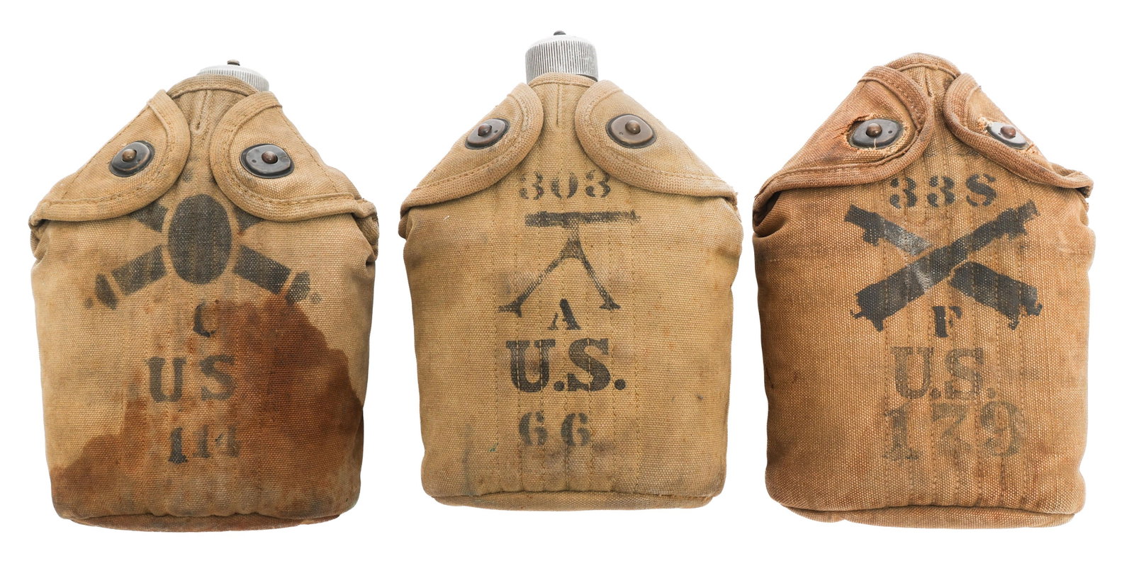 WWI US AEF CANTEENS & COVERS (1 of 18)