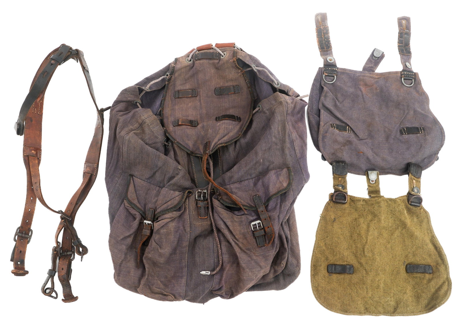 WWII GERMAN LUFTWAFFE M31 BREAD BAGS & RUCKSACK (1 of 20)