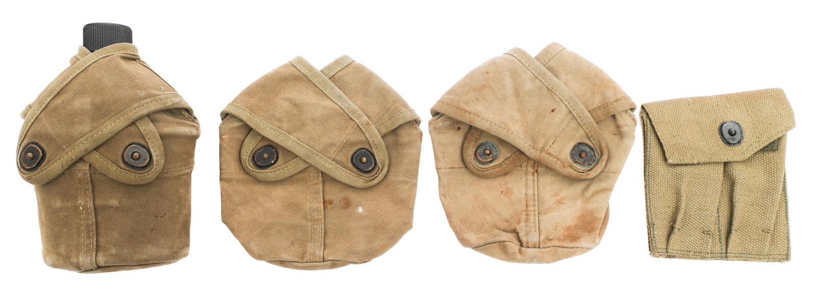 WWII USMC CANTEEN & CROSS FLAP COVERS (1 of 11)