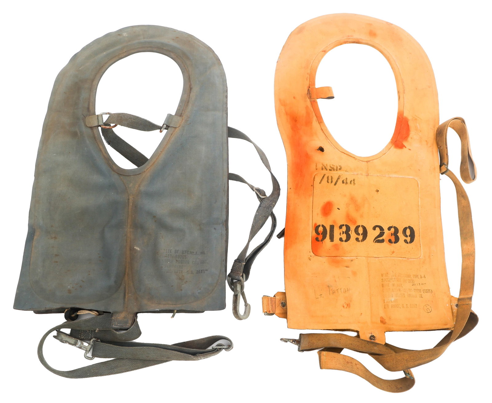 WWII US TYPE B-4 & USN MAE WEST LIFE VESTS (1 of 11)