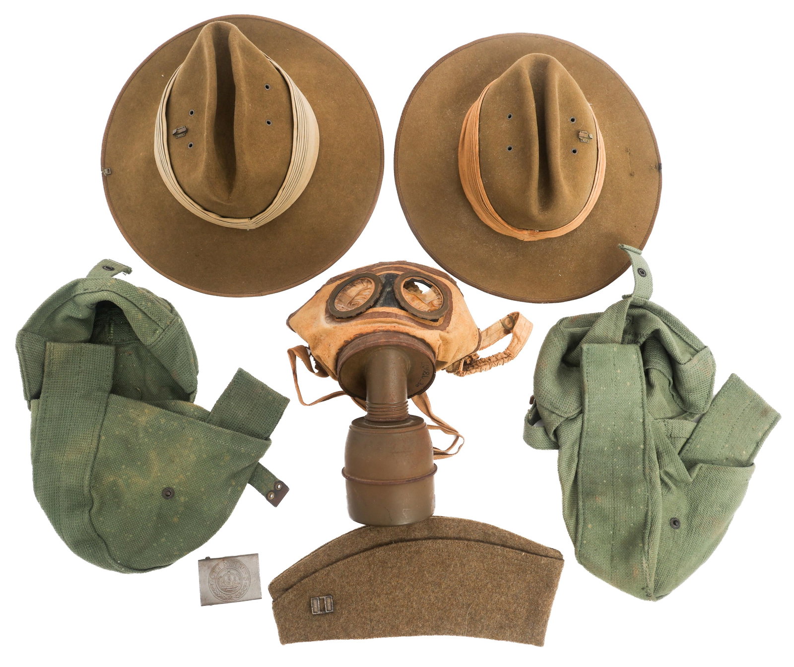 WWII - COLD WAR WORLD HEADGEAR & TC-38 GAS MASK (1 of 20)