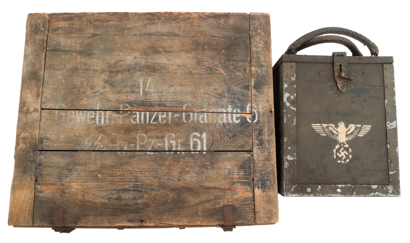 WWII GERMAN ARMY & SS AMMUNITION & GRENADE CRATES (1 of 14)