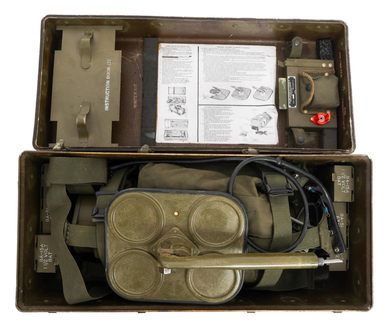 KOREAN WAR US DT-44D/PRS-3 MINE DETECTOR (1 of 19)