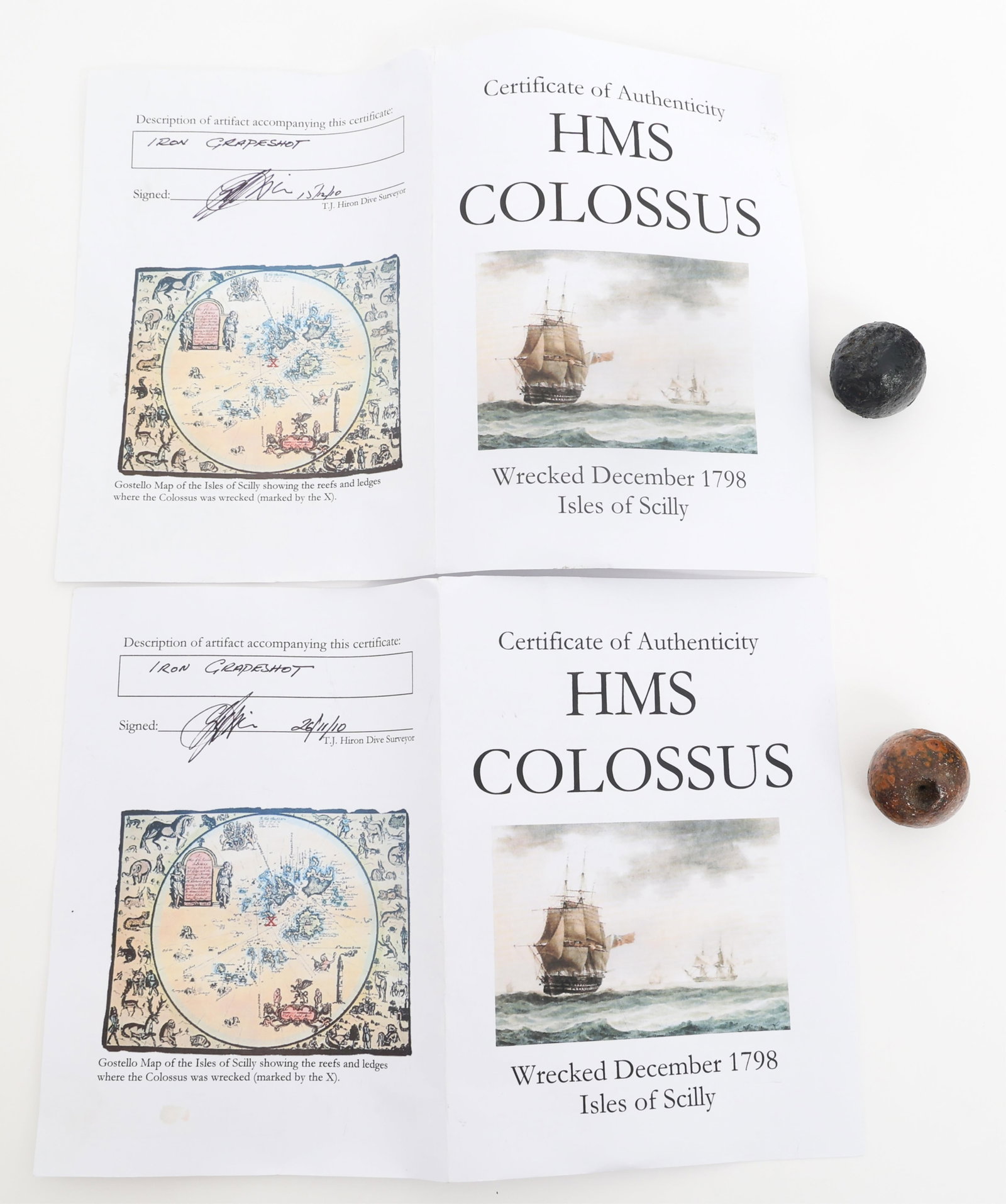BRITISH HMS COLOSSUS RECOVERED GRAPESHOT (1 of 13)