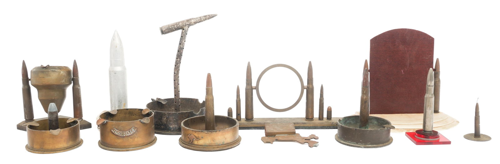 WWII US ARTILLERY & RIFLE SHELL TRENCH ART (1 of 18)