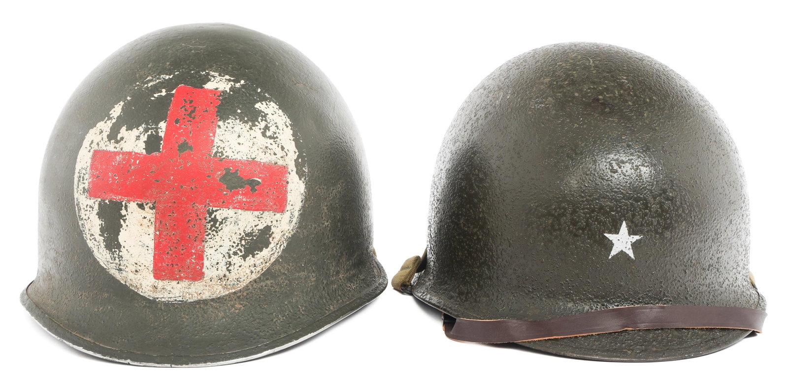 REFURBISHED WWII US ARMY M1 & M2 COMBAT HELMETS (1 of 14)