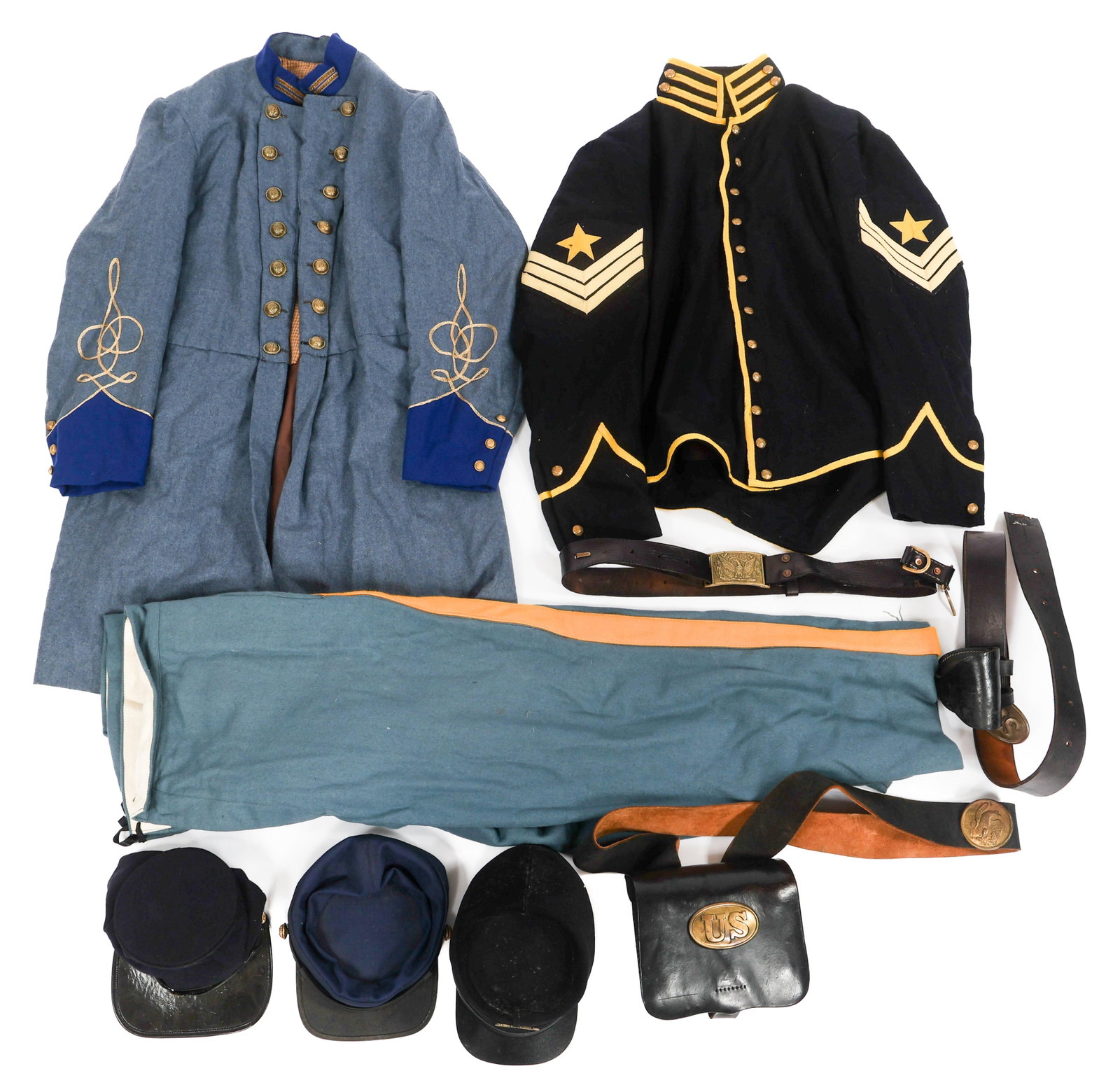 CIVIL WAR UNION REENACTOR UNIFORM & KEPIS (1 of 14)