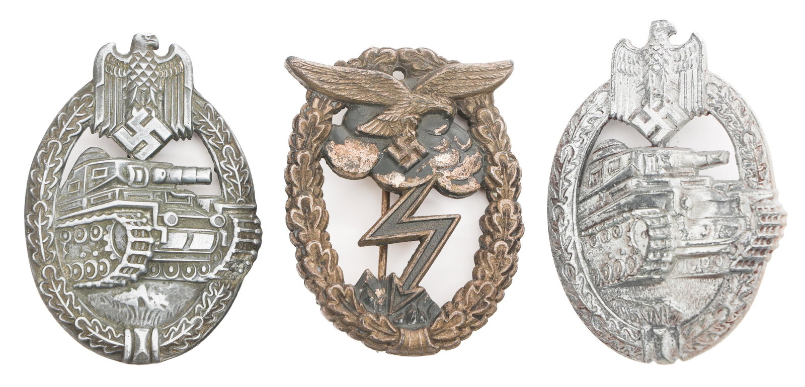 WWII GERMAN PANZER & LUFTWAFFE COMBAT BADGES