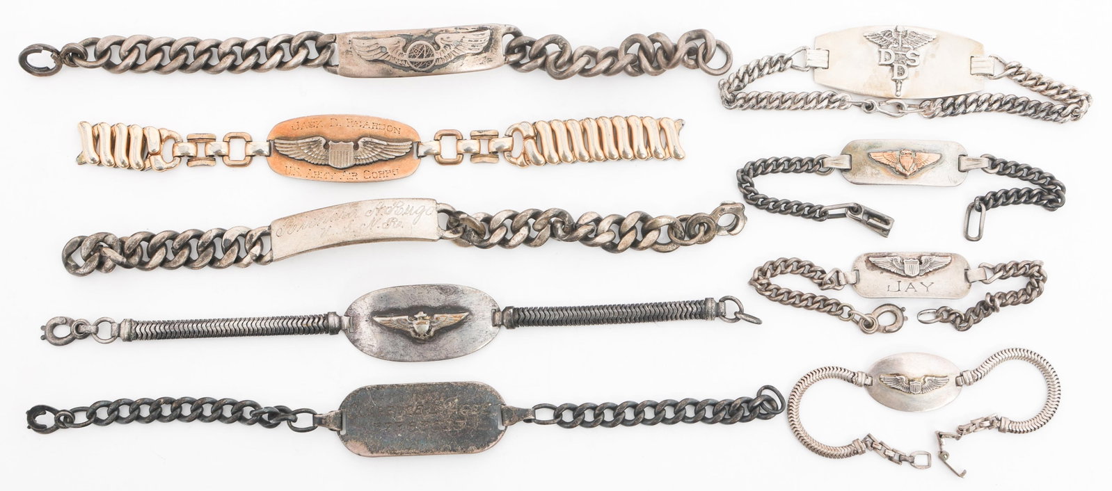 WWII USAAF NAMED ID BRACELETS (1 of 17)