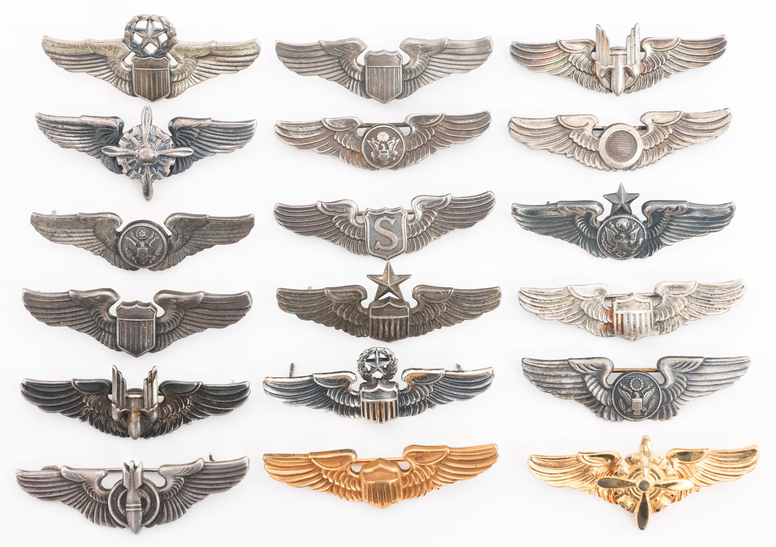 WWII - KOREAN WAR US 2" QUALIFICATION WINGS