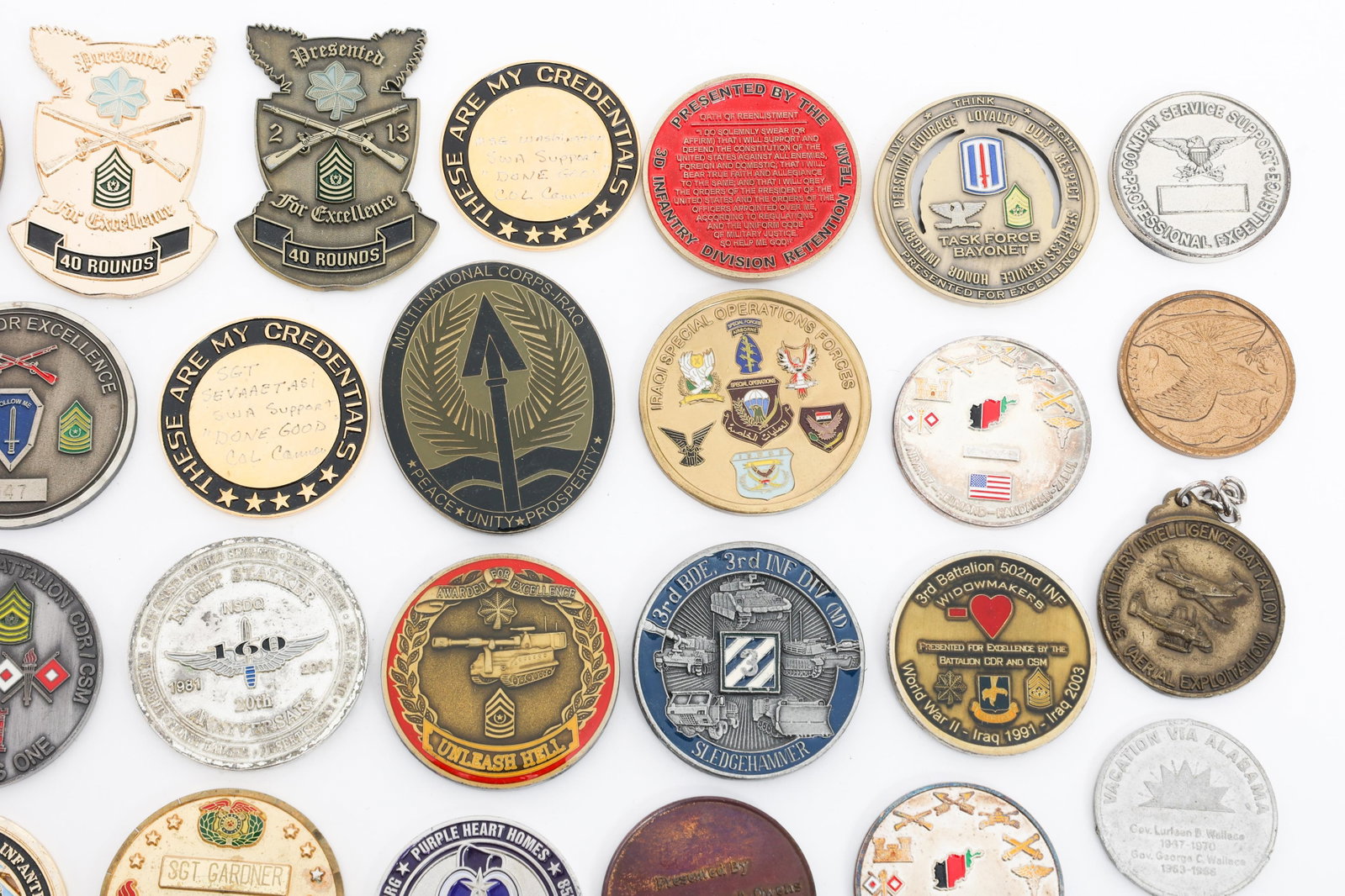 COLD WAR - CURRENT US ARMED FORCES CHALLENGE COINS - 12