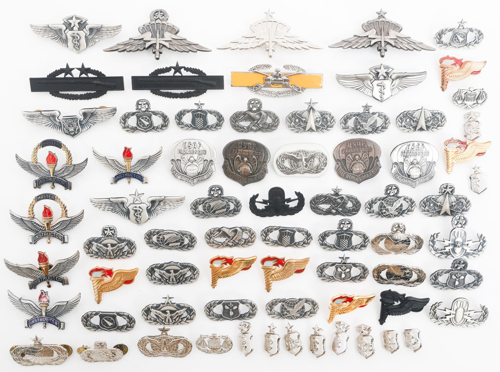 COLD WAR USAF SERVICE WINGS & CAREER BADGES