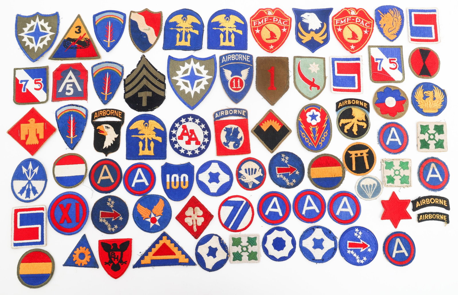 WWII - COLD WAR US ARMY & AIRBORNE UNIT PATCHES
