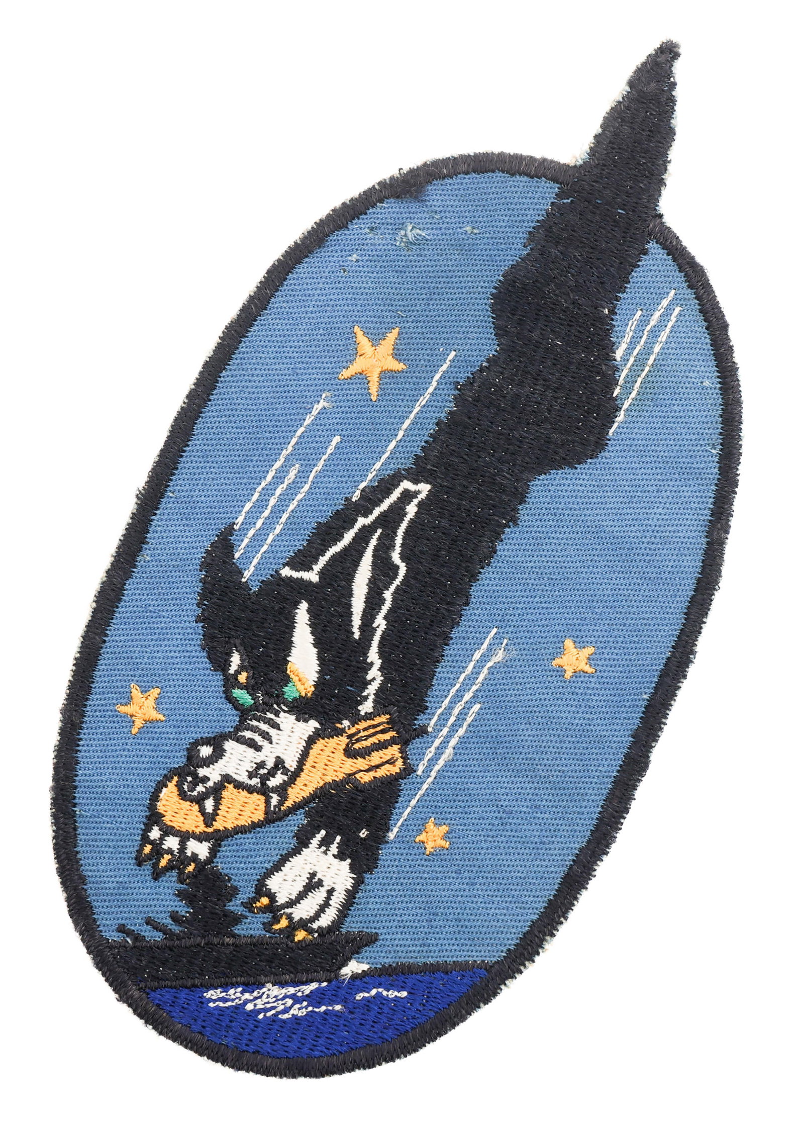 WWII US NAVY VPB-23 PATROL BOMBING SQUADRON PATCH: WWII US NAVY VPB-23 PATROL BOMBING SQUADRON PATCH WWII U.S. Navy VPB-23 Patrol Bombing Squadron Patch. Twill embroidered in silk / cotton threads with mesh backing. Size: 7 1/2" x 4" Provenance: Lifet