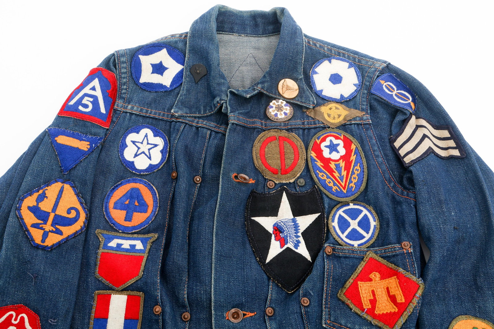 WWII US UNIT PATCH CHILD DENIM JACKET - 2