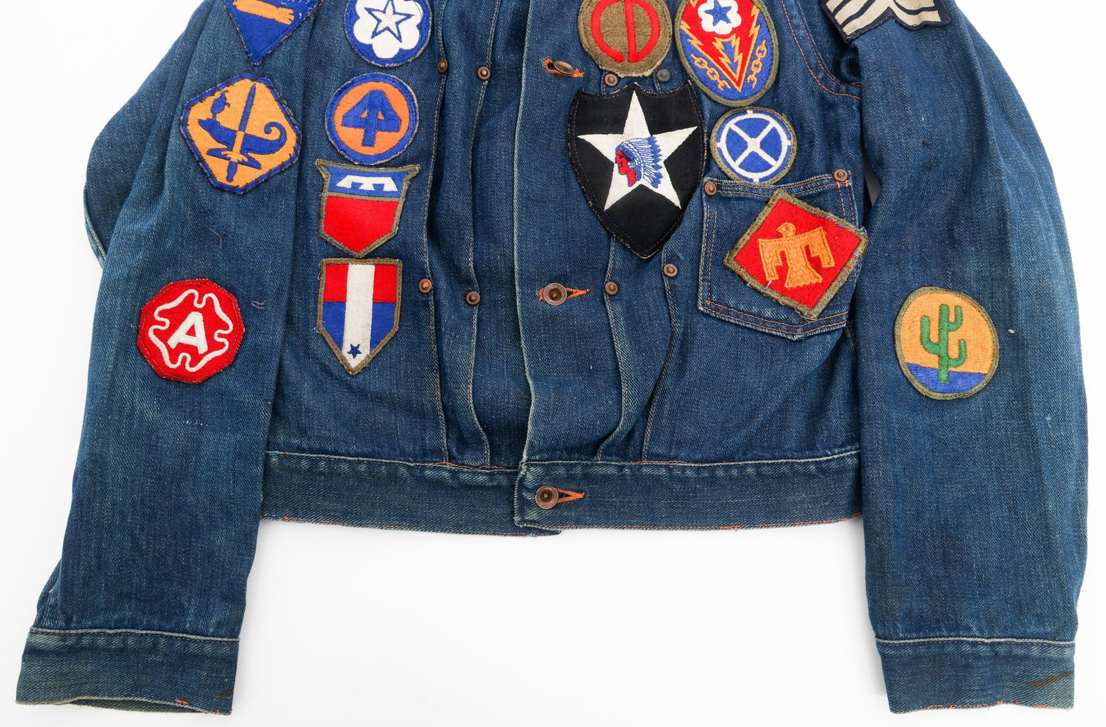 WWII US UNIT PATCH CHILD DENIM JACKET - 3