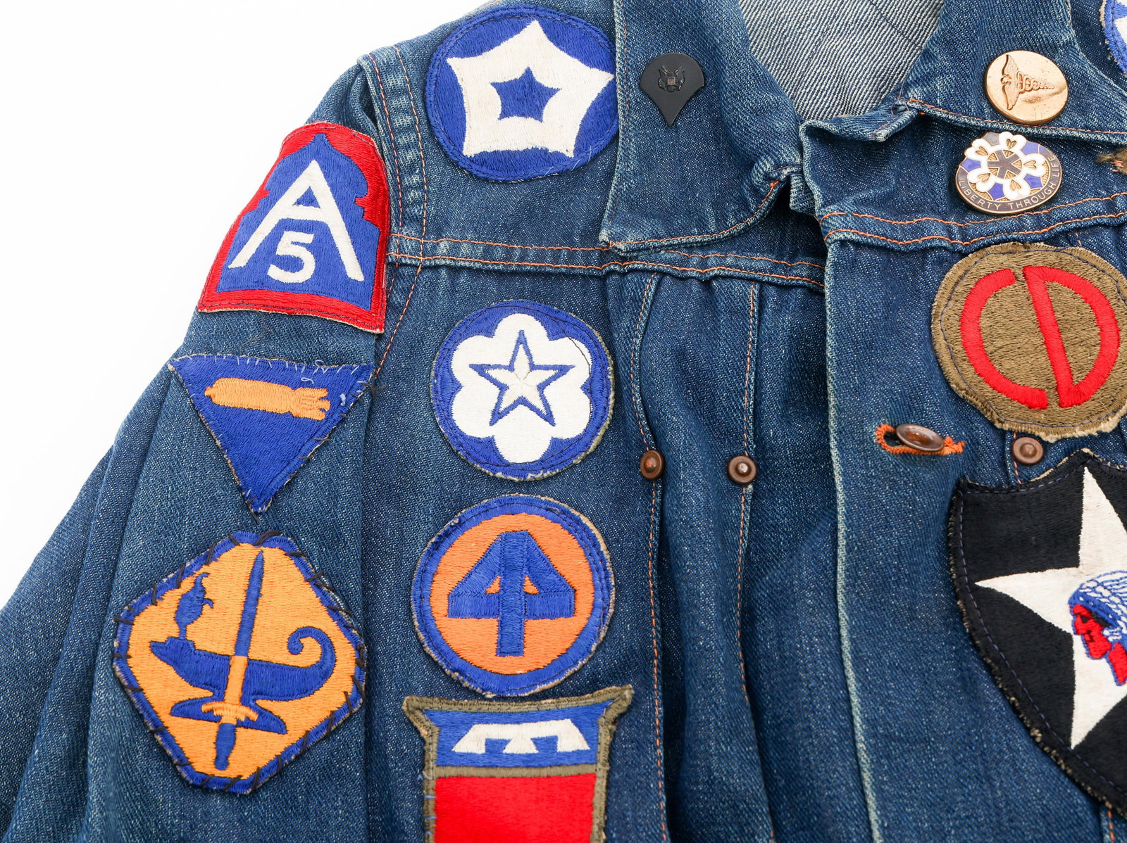 WWII US UNIT PATCH CHILD DENIM JACKET - 4