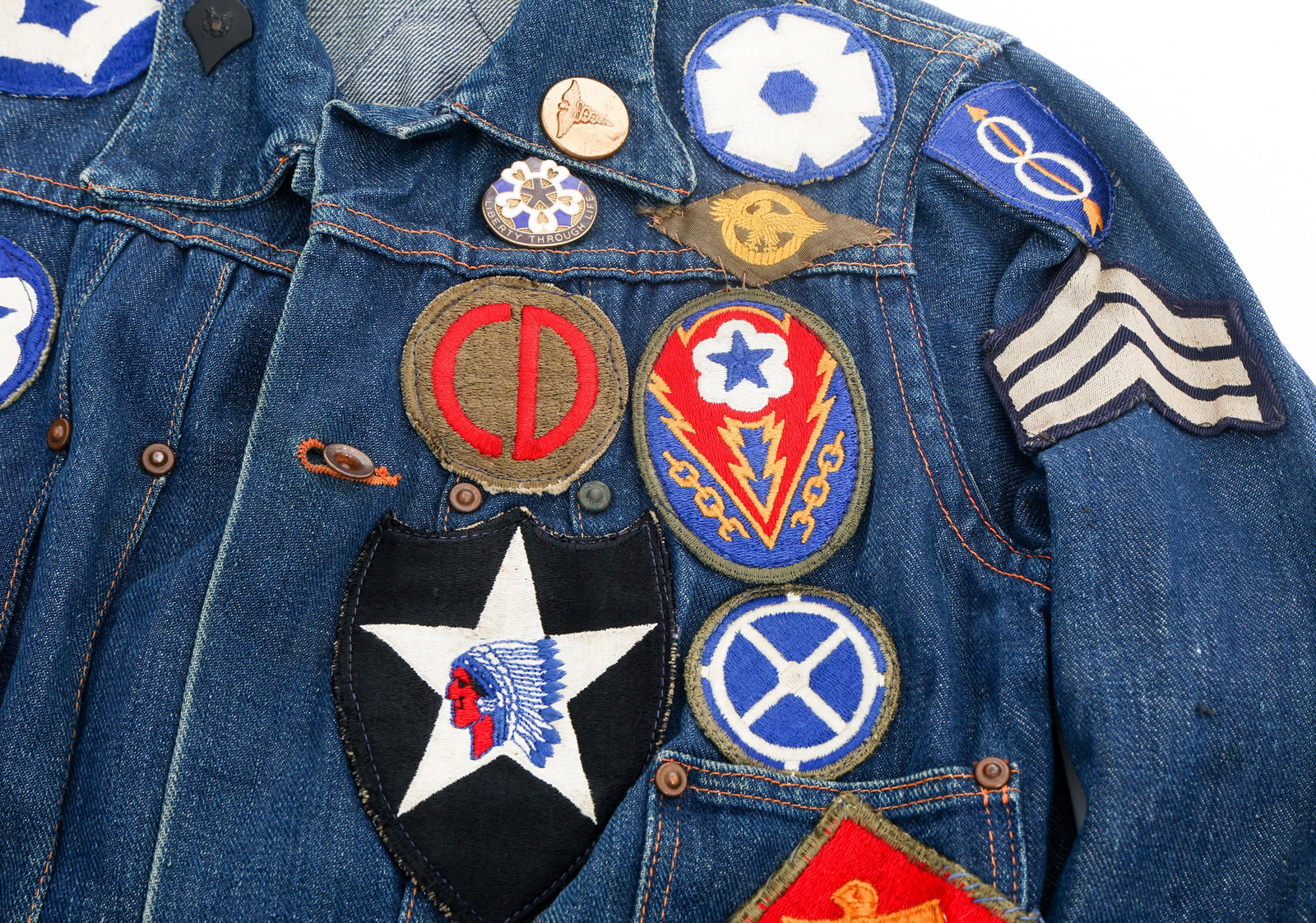 WWII US UNIT PATCH CHILD DENIM JACKET - 5