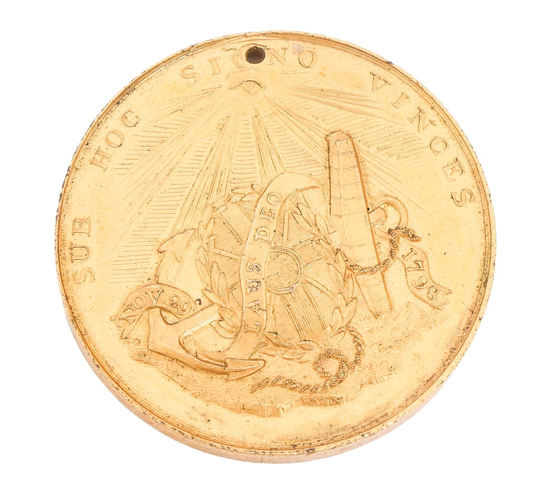 BRITISH NAVY BATTLE OF THE NILE BRONZE MEDAL (1 of 2)