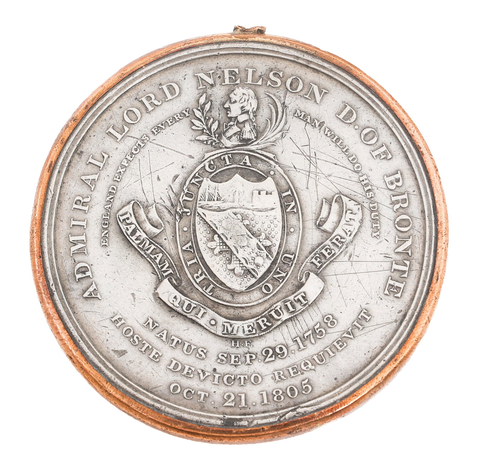 NAPOLEONIC WARS BRITISH DAVISONS TRAFALGAR MEDAL (1 of 2)
