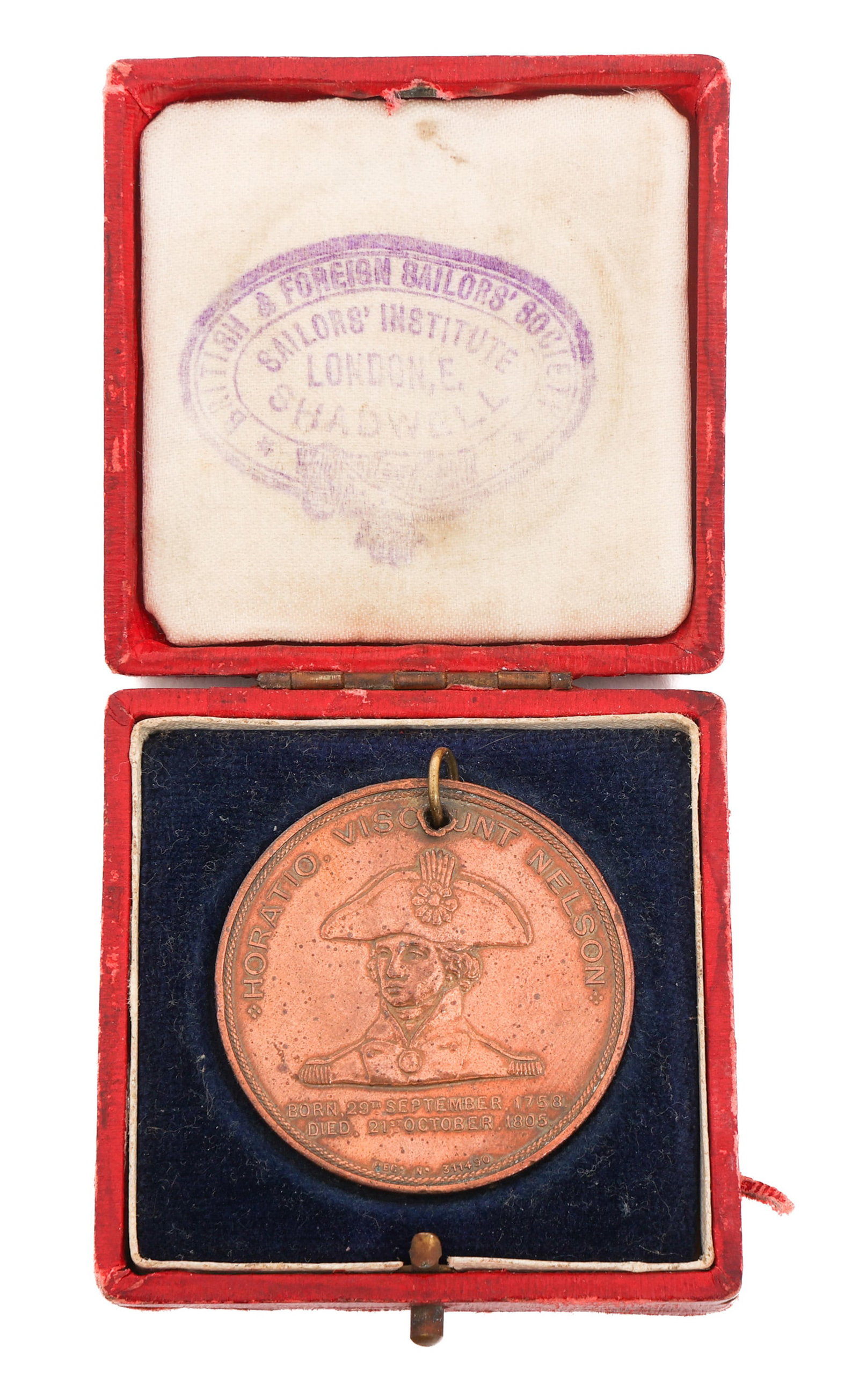 19th C. LORD NELSON HMS FOUDROYANT FLAGSHIP MEDAL (1 of 6)