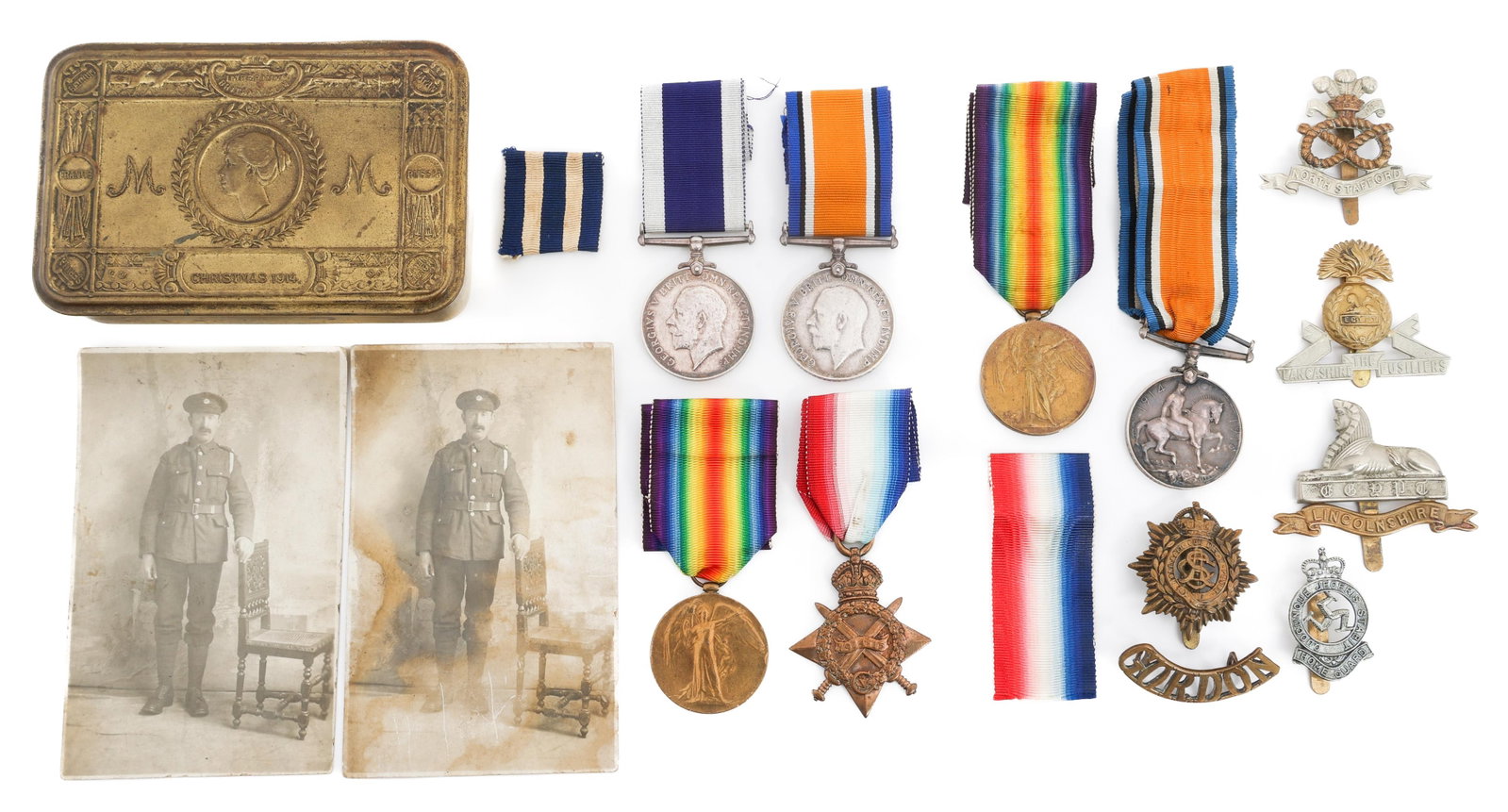 WWI BRITISH NAVY & ARMY MEDAL GROUPINGS (1 of 20)