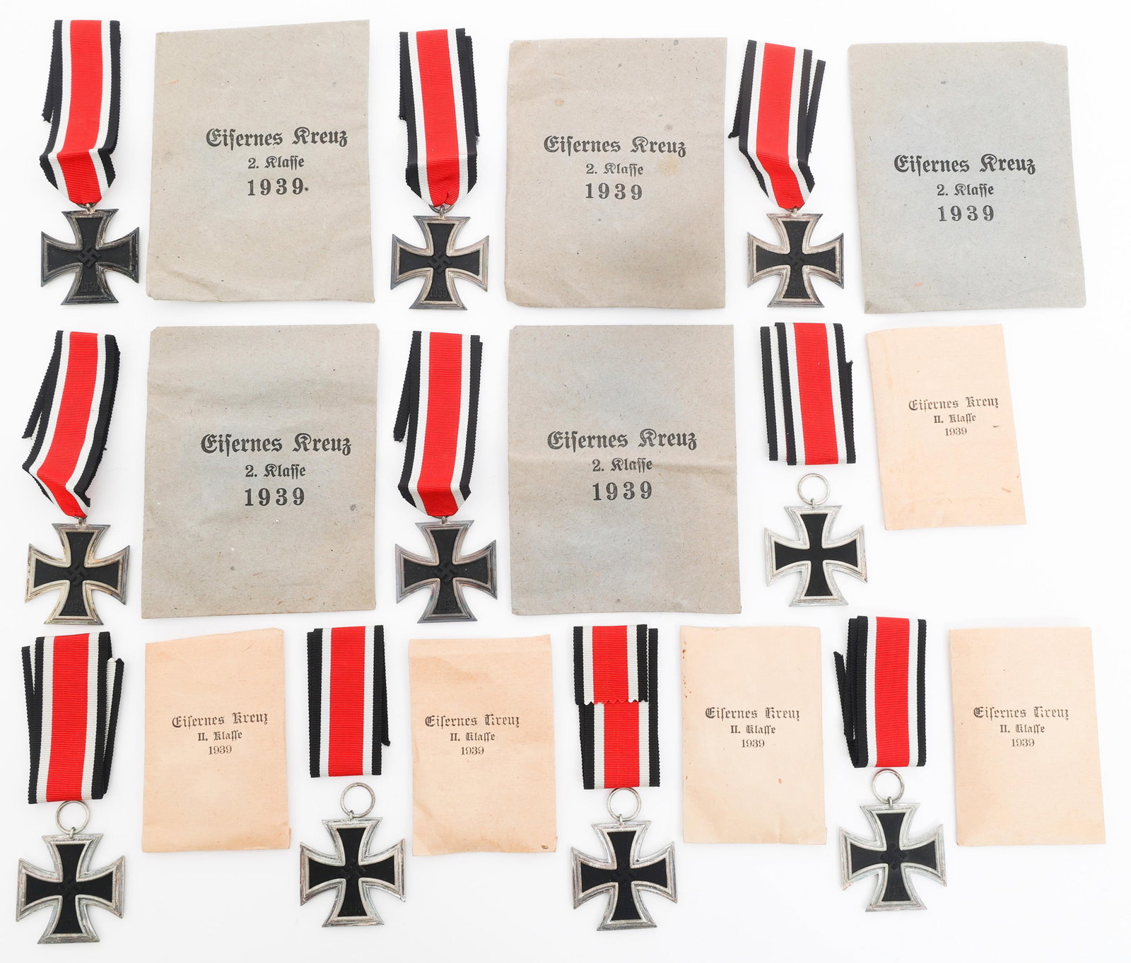 WWII GERMAN 2nd CLASS IRON CROSSES & PACKETS