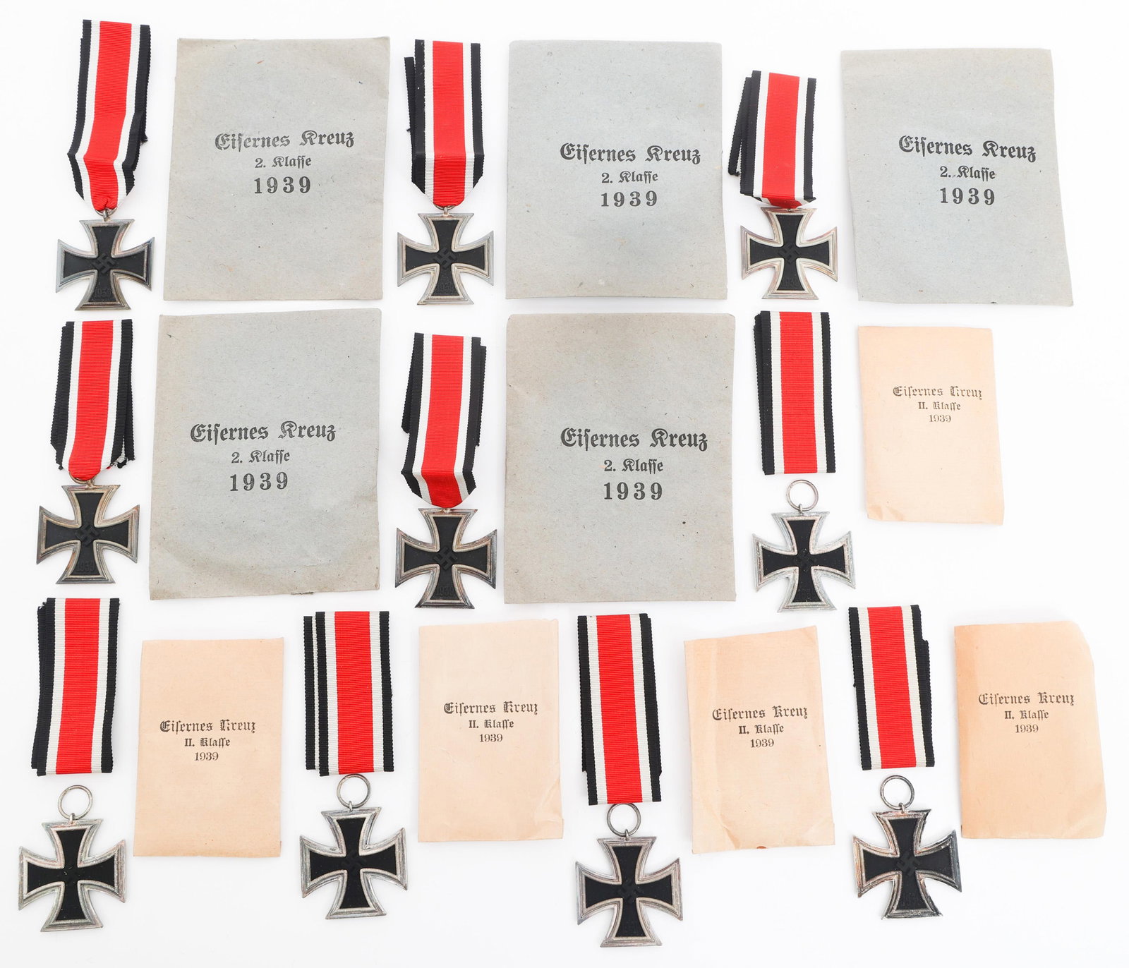 WWII GERMAN 2nd CLASS IRON CROSSES & PACKETS