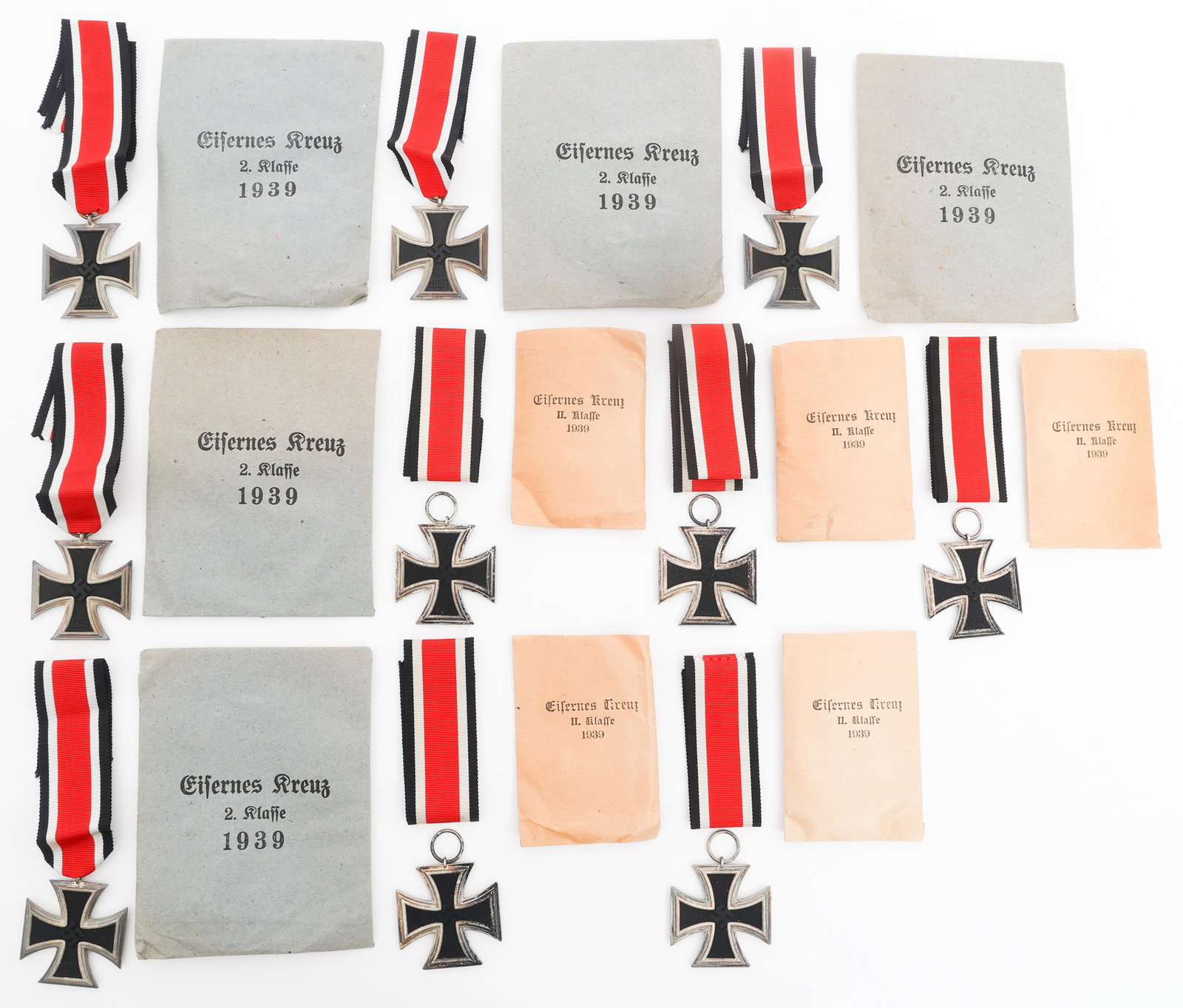 WWII GERMAN 2nd CLASS IRON CROSSES & PACKETS