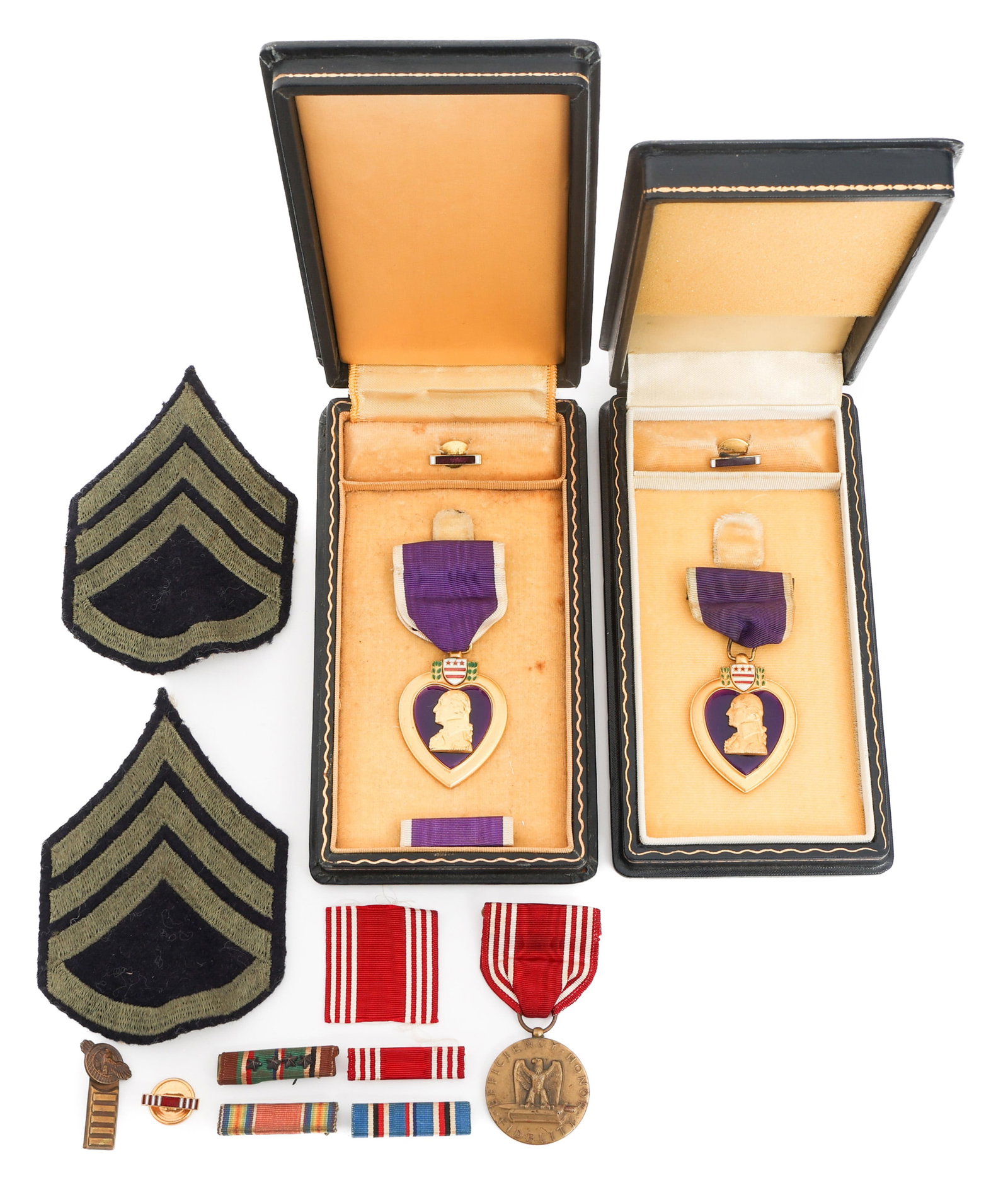 WWII US ARMY NAMED PURPLE HEART MEDALS (1 of 14)