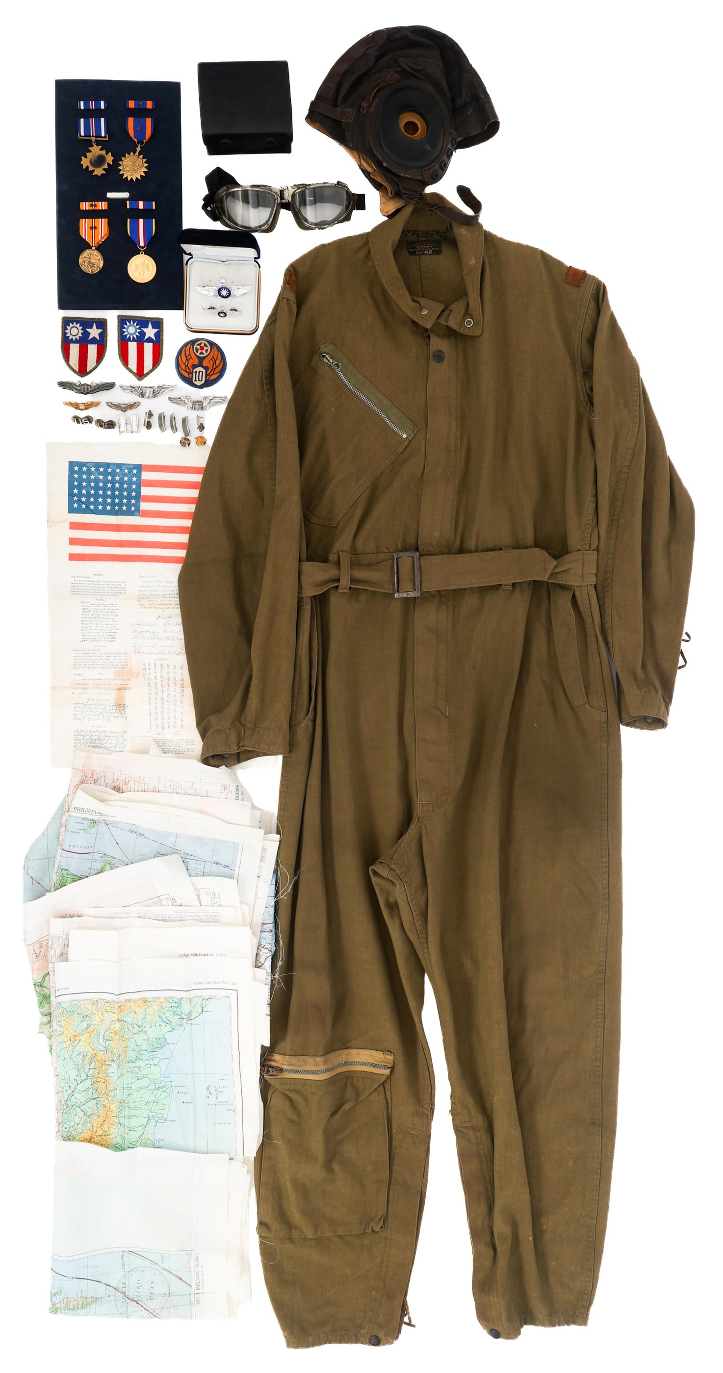 WWII AAF Lt ROBERT CRONAU Jr CBI PILOT GROUPING (1 of 20)