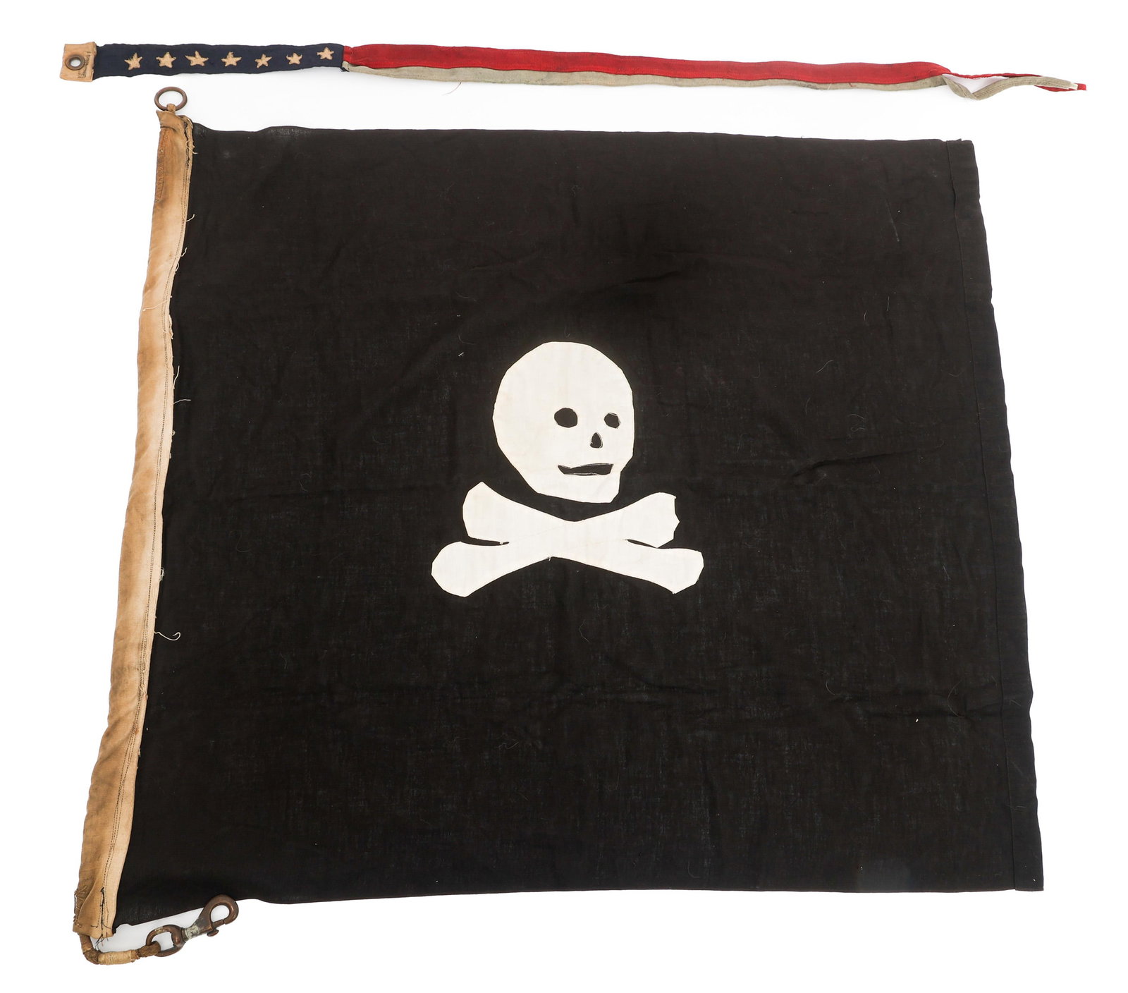 WWII USS SAN JUAN ATTRIBUTED JOLLY ROGER FLAG (1 of 20)