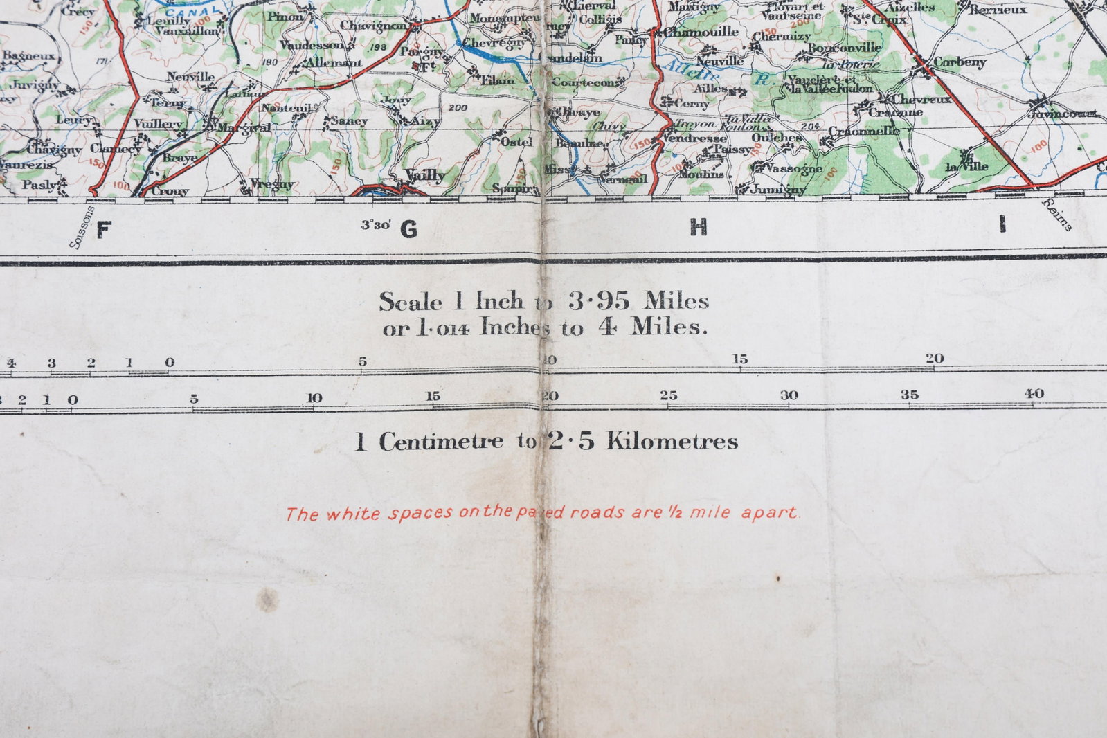 WWI US AERO GERMAN SPRING OFFENSIVE ANNOTATED MAP - 11
