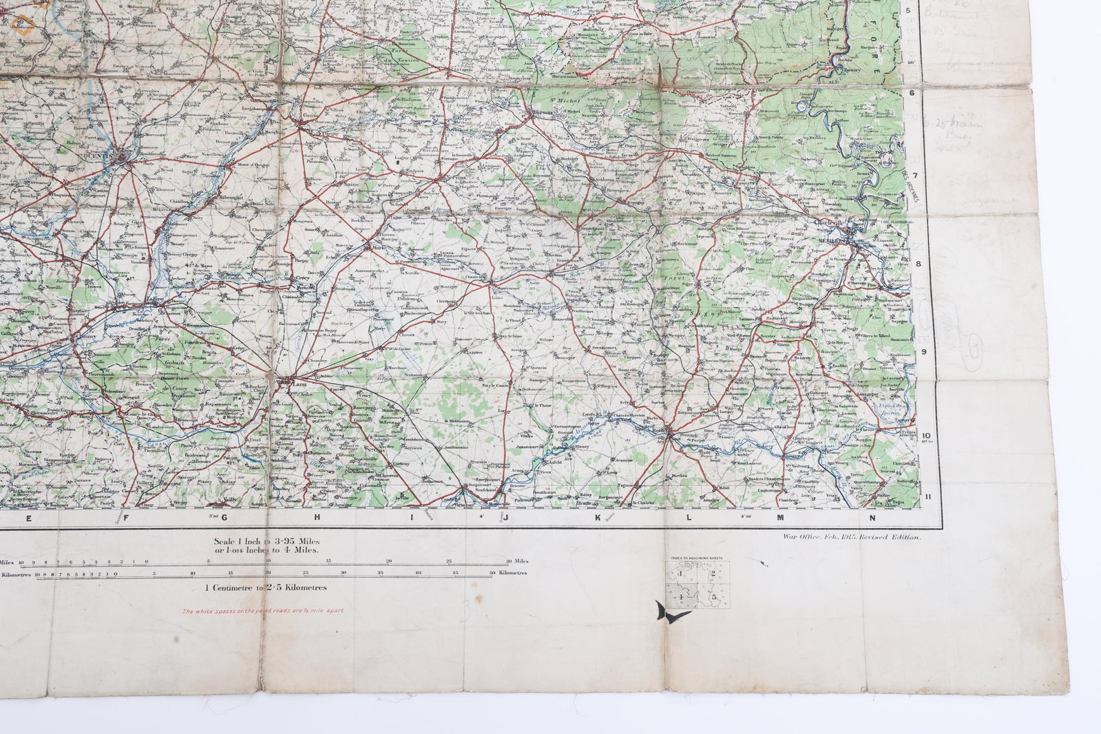 WWI US AERO GERMAN SPRING OFFENSIVE ANNOTATED MAP - 5