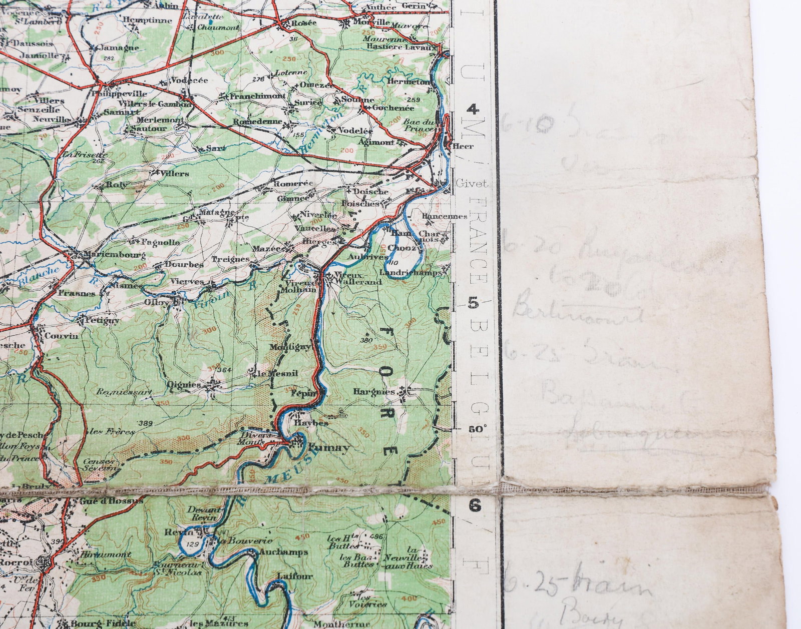 WWI US AERO GERMAN SPRING OFFENSIVE ANNOTATED MAP - 9