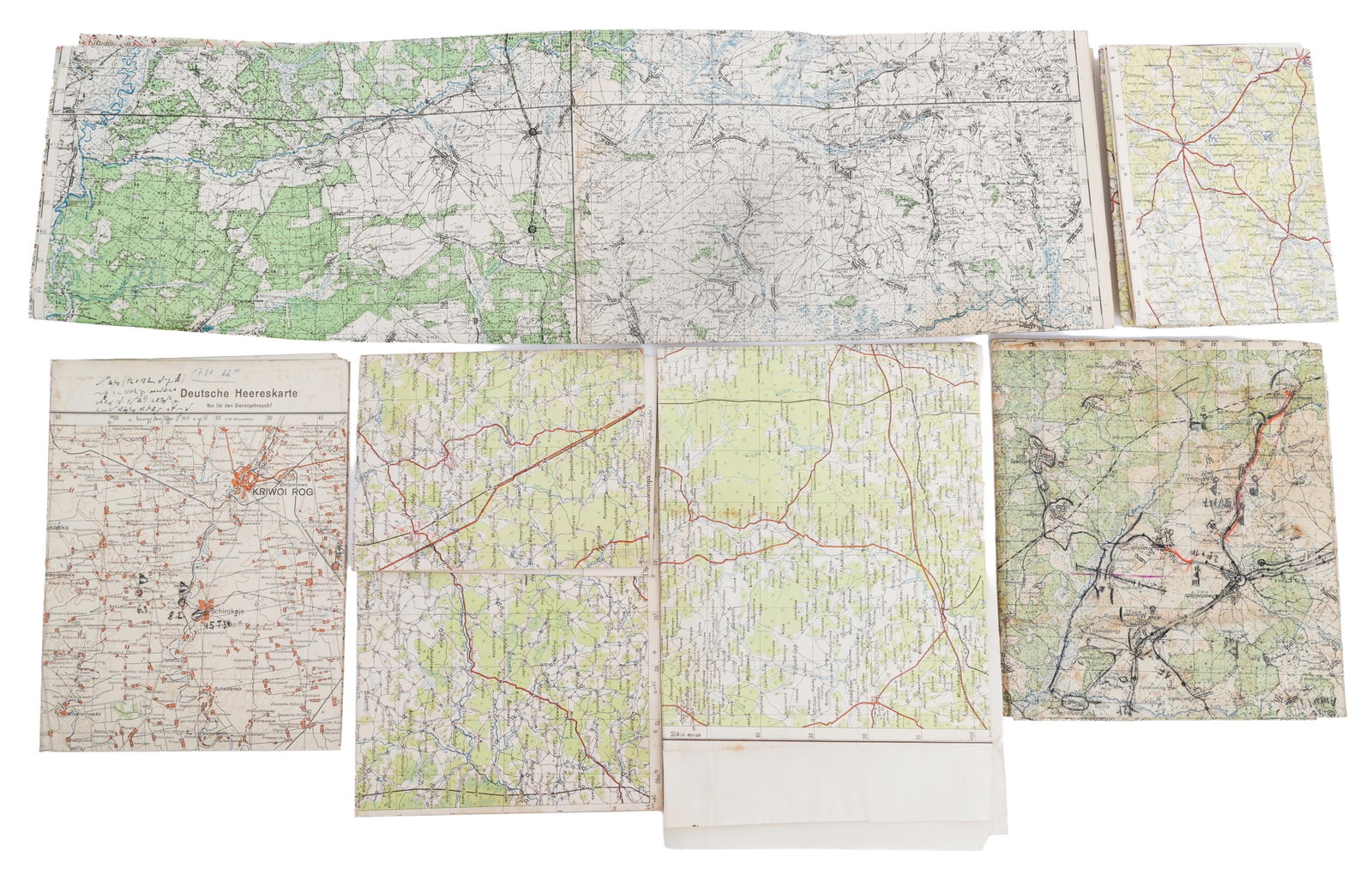 WWII GERMAN EASTERN FRONT ANNOTATED MAPS (1 of 20)