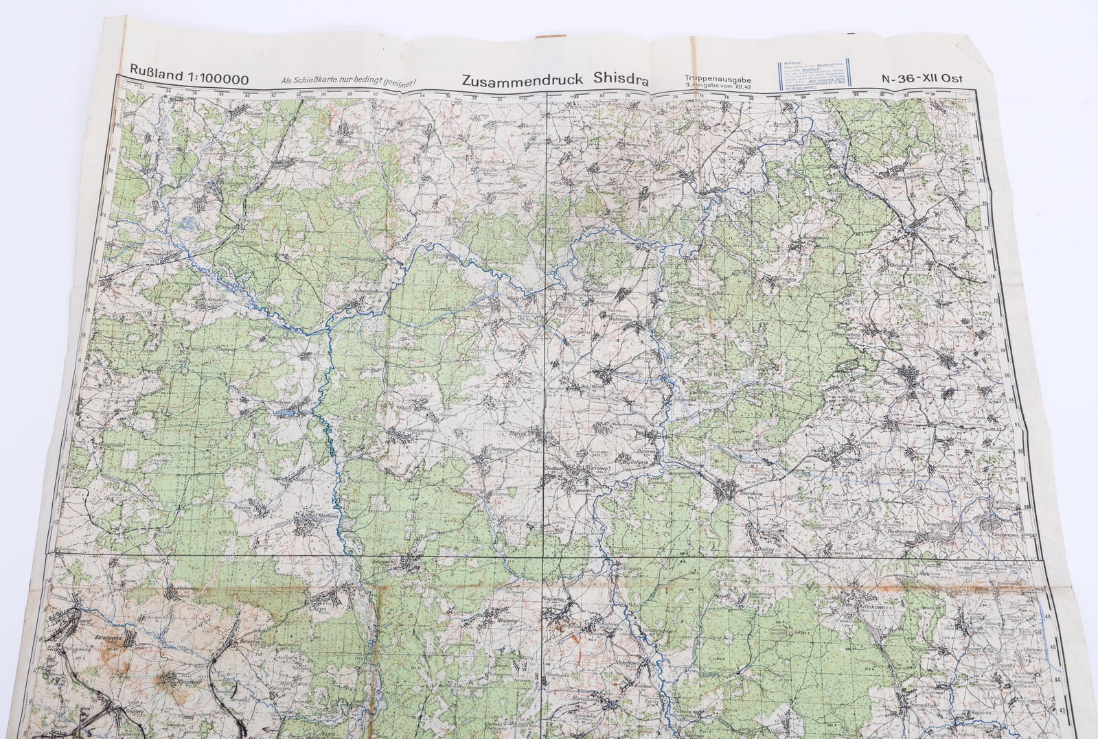 WWII GERMAN EASTERN FRONT ANNOTATED MAPS - 20