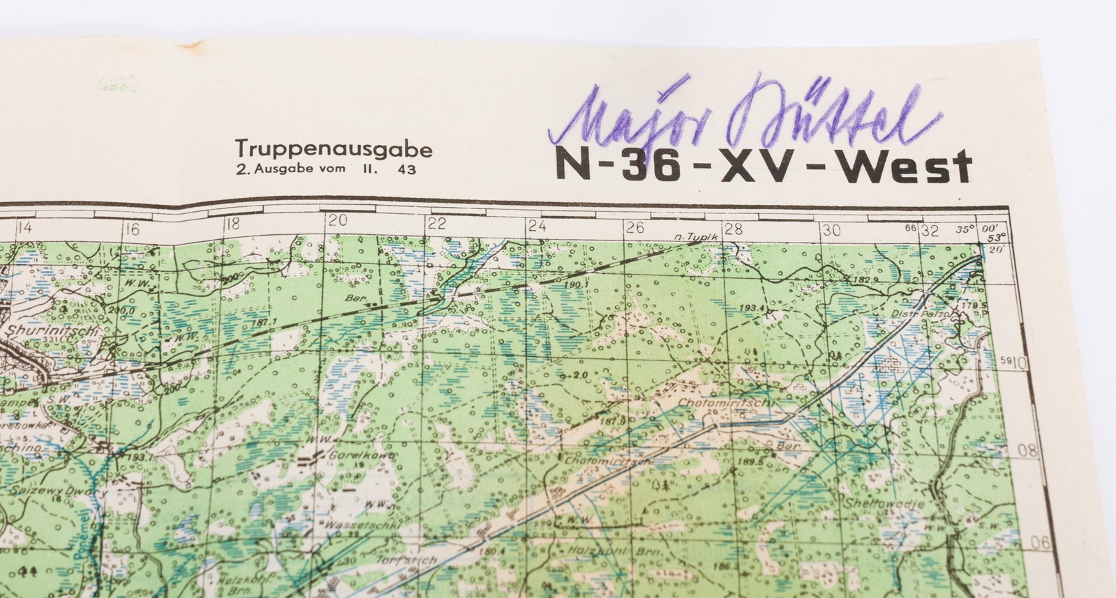 WWII GERMAN EASTERN FRONT ANNOTATED MAPS - 5