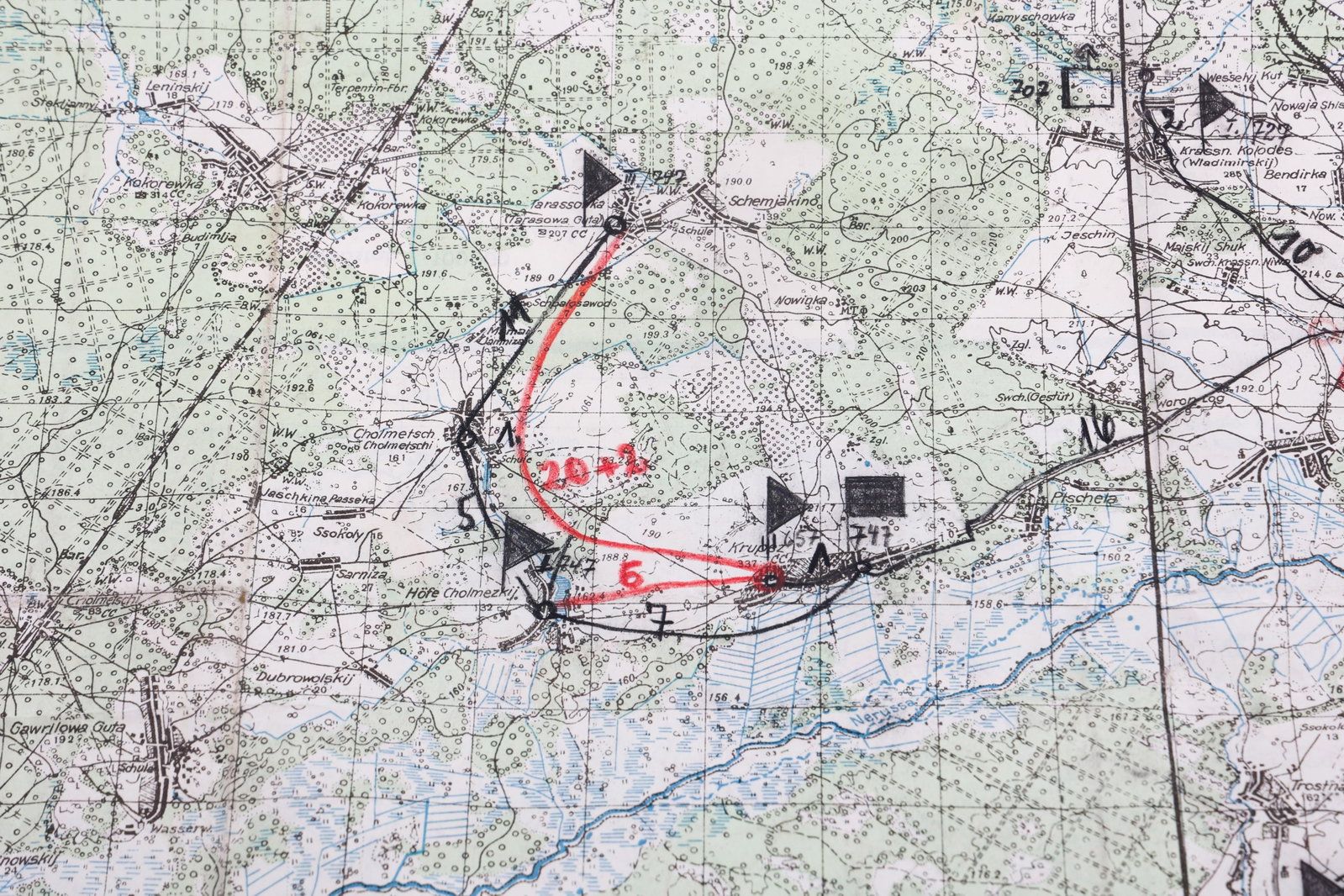 WWII GERMAN EASTERN FRONT ANNOTATED MAPS - 9