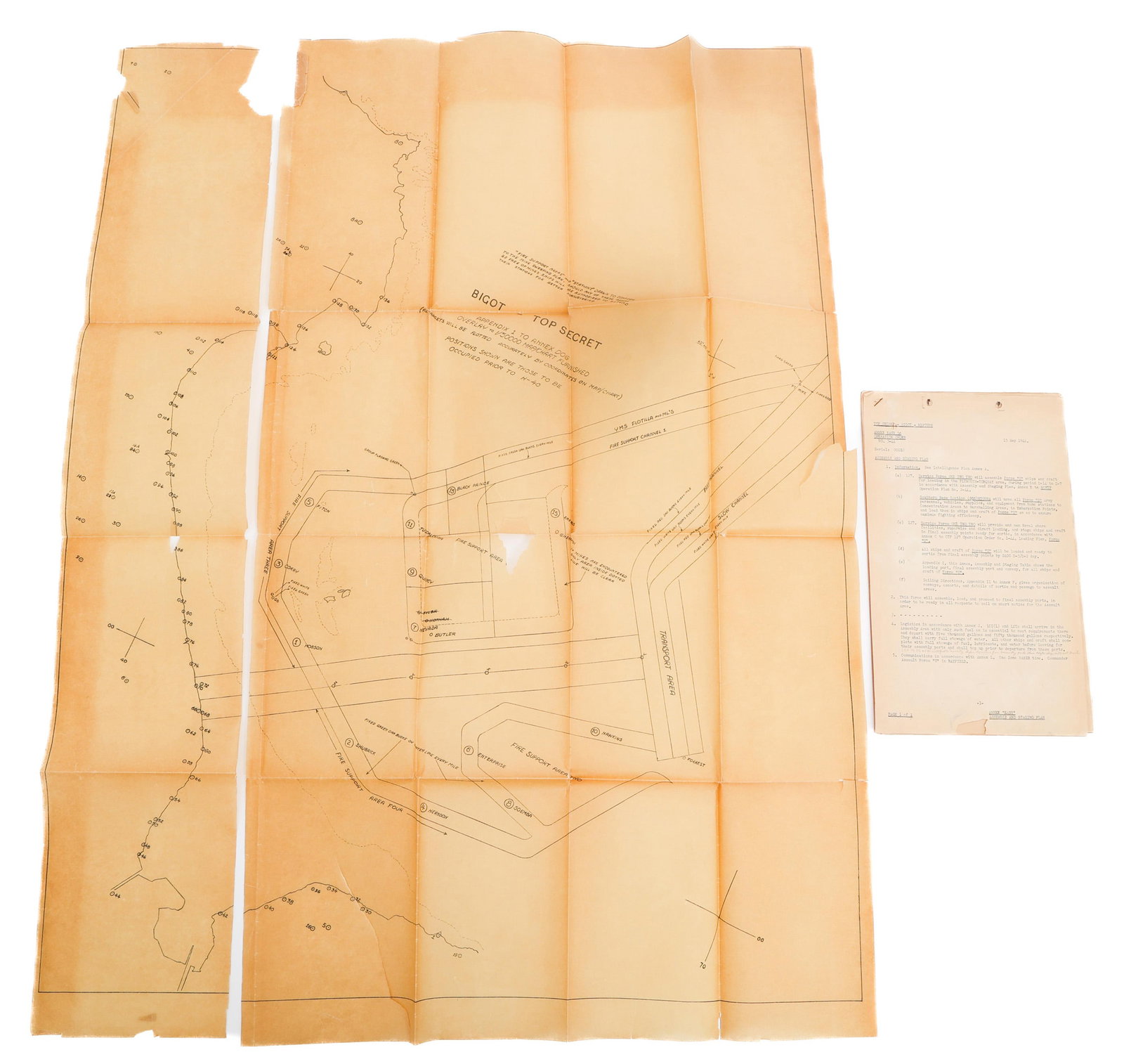 WWII US D-DAY BIGOT TOP SECRET INTEL & MAPS: WWII US D-DAY BIGOT TOP SECRET INTEL & MAPS WWII US BIGOT Top Secret Neptune Naval Lieutenant Western Task Force Intelligence Bulletin Number 10, Maps and Personal Documents. (1) 12 Page Intelligence